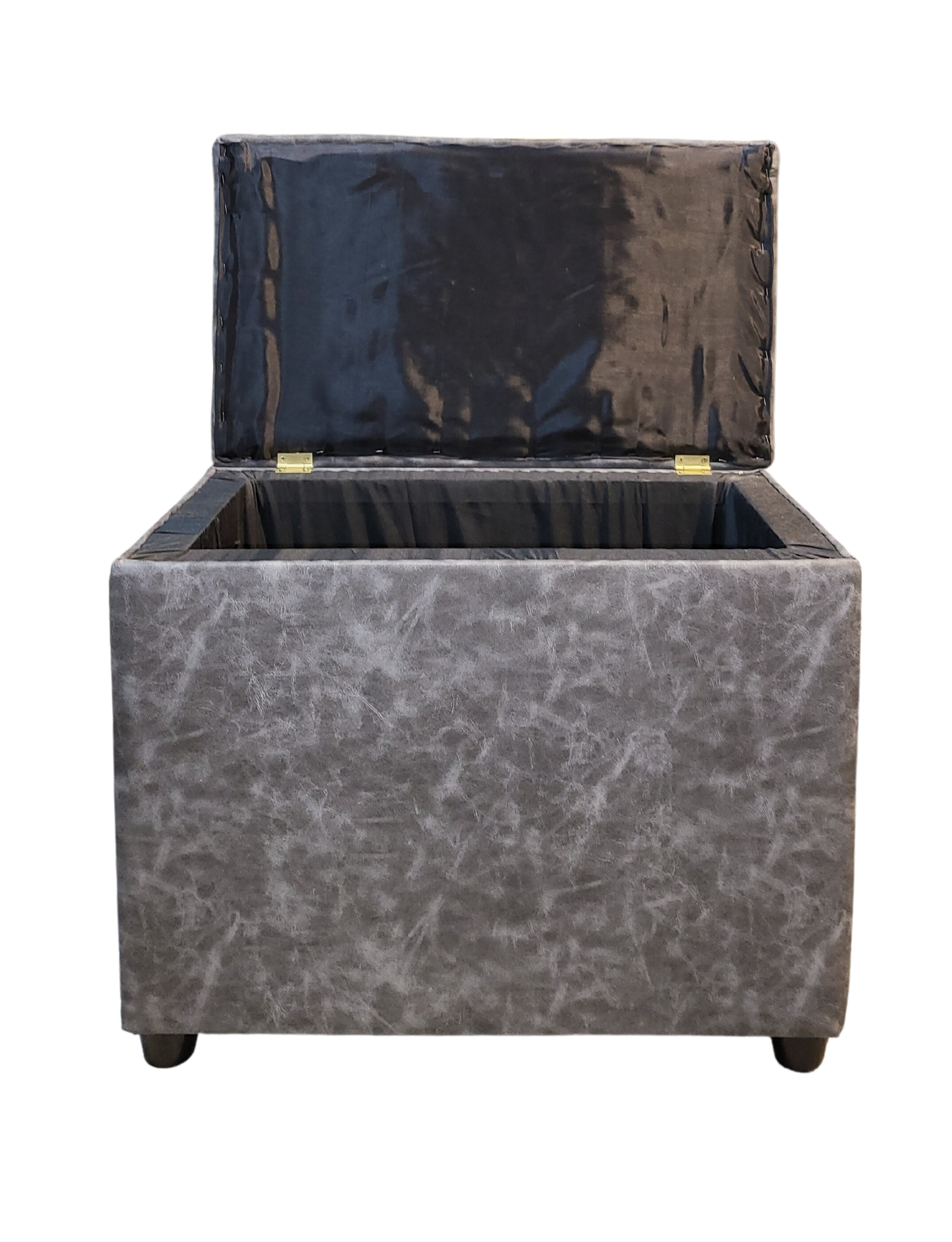 Baúl Botone Gris Eco Cuero 60x36x40x50 Muebles Rimar-7