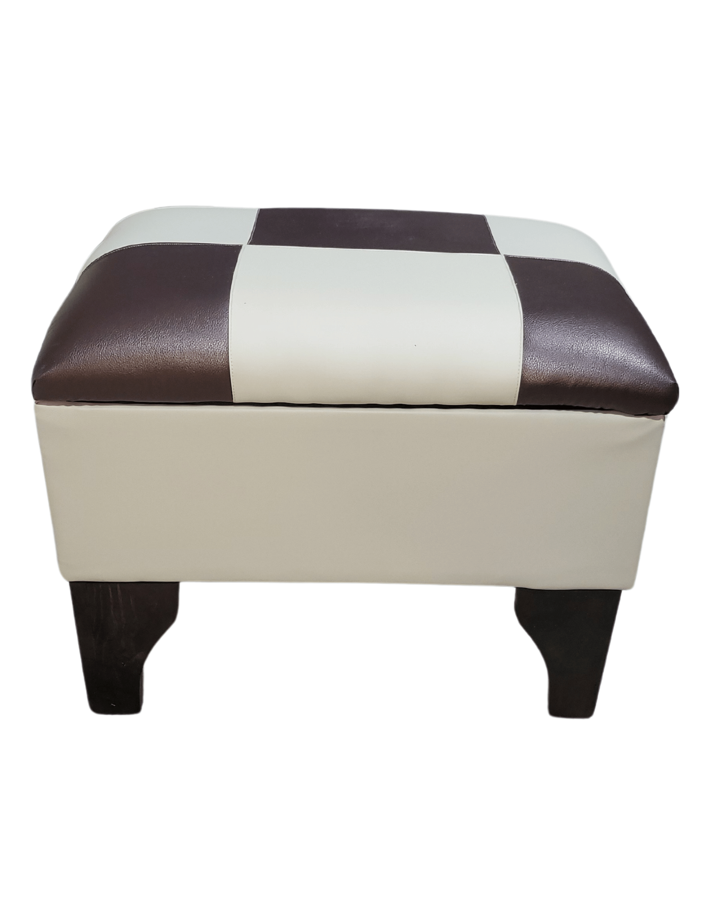 Baúl Bicolor Dama Beige Eco Cuero 60x40x45x20 Rimar-2