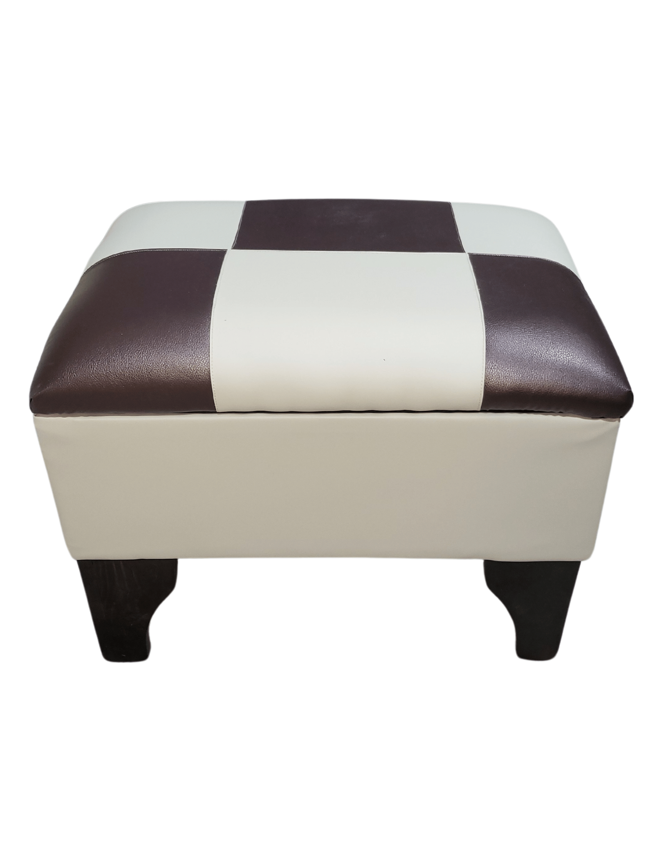 Baúl Bicolor Dama Beige Eco Cuero 60x40x45x20 Rimar-4