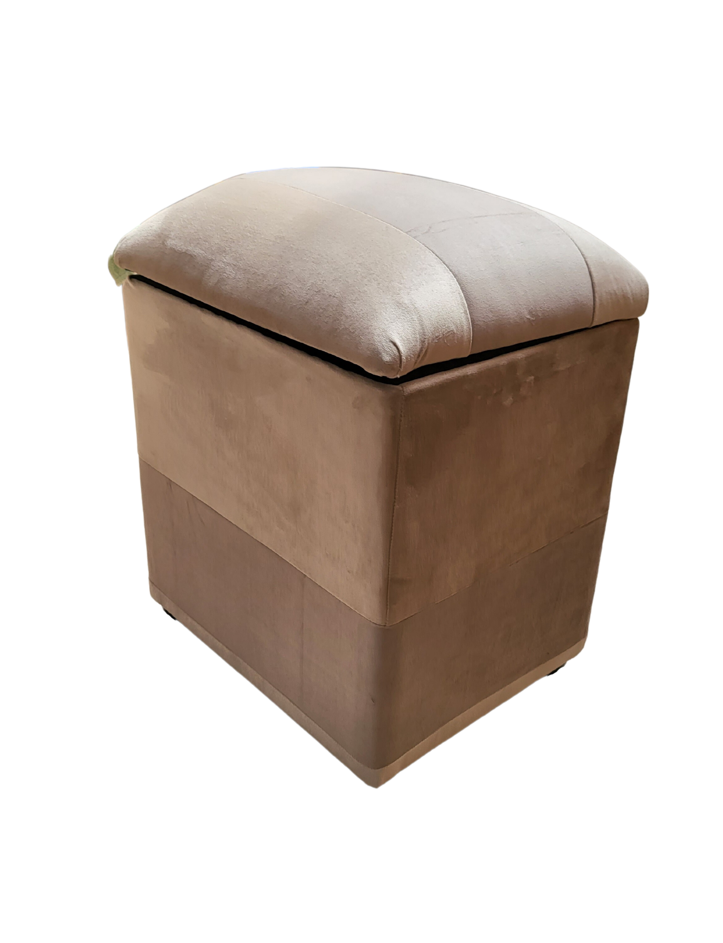 Pouf Baul Bicolor Crema Felpa 40x33x50 Rimar-2