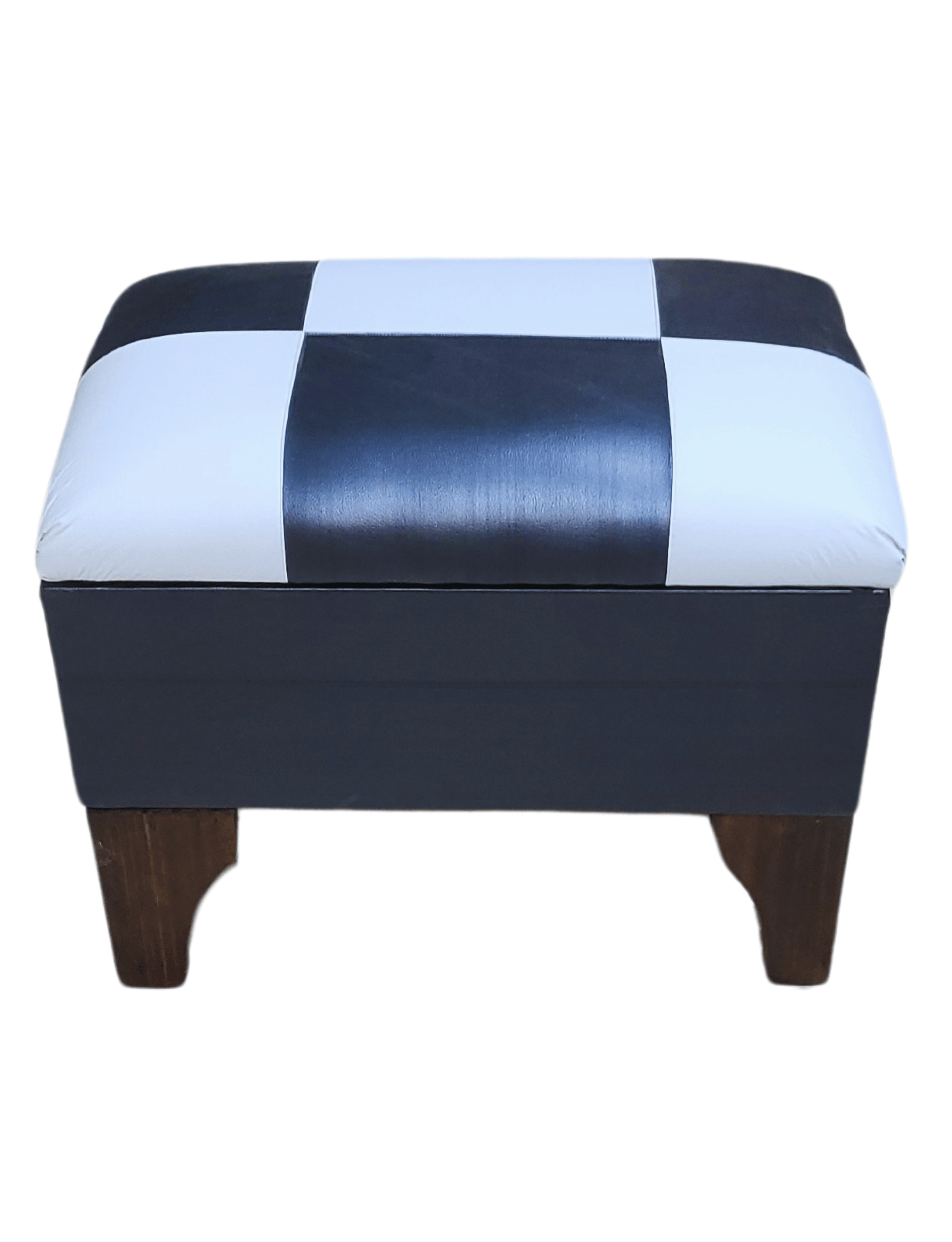 Baúl Bicolor Blanco Dama Eco Cuero 60x40x45x20 Rimar-4
