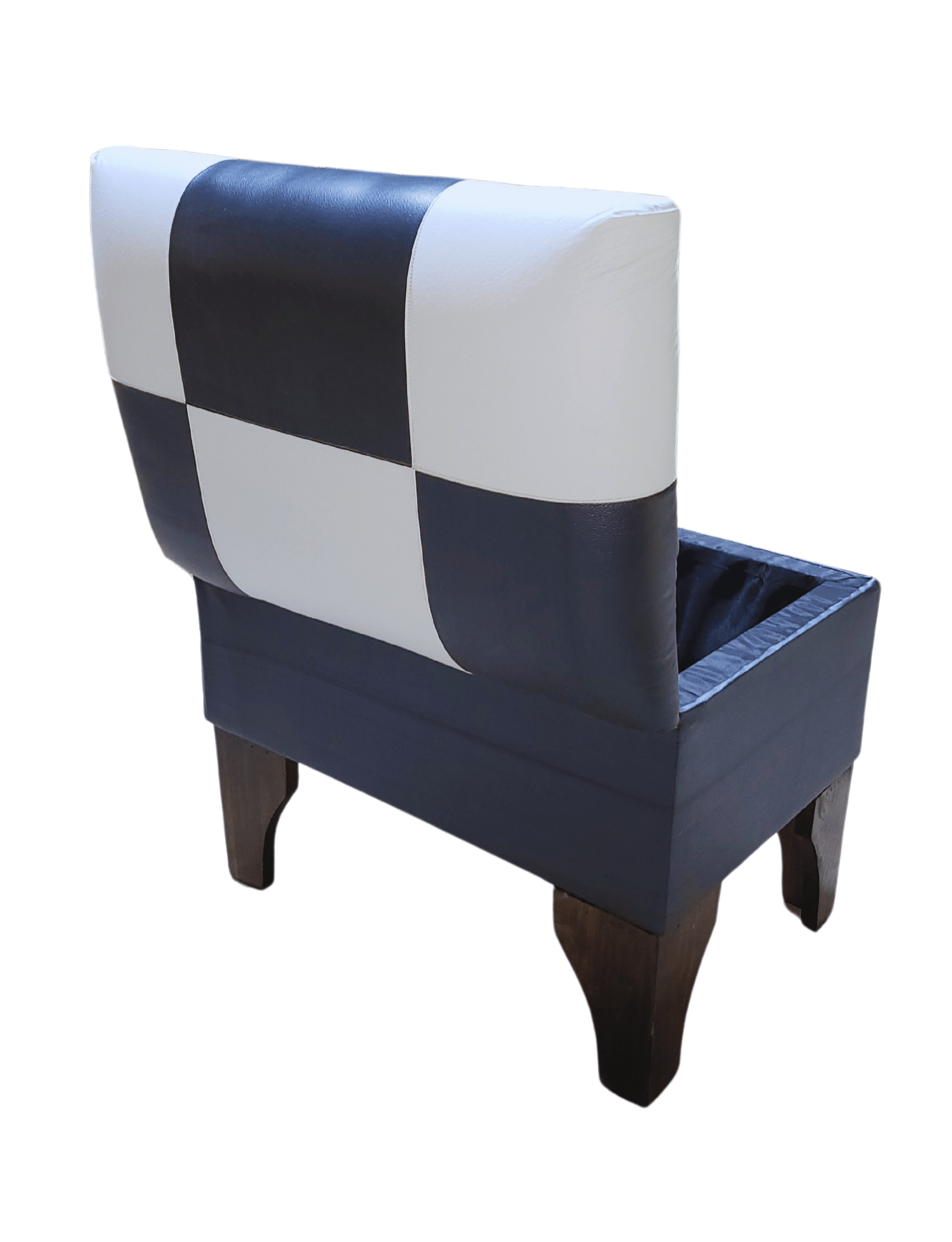 Baúl Bicolor Blanco Dama Eco Cuero 60x40x45x20 Rimar-5