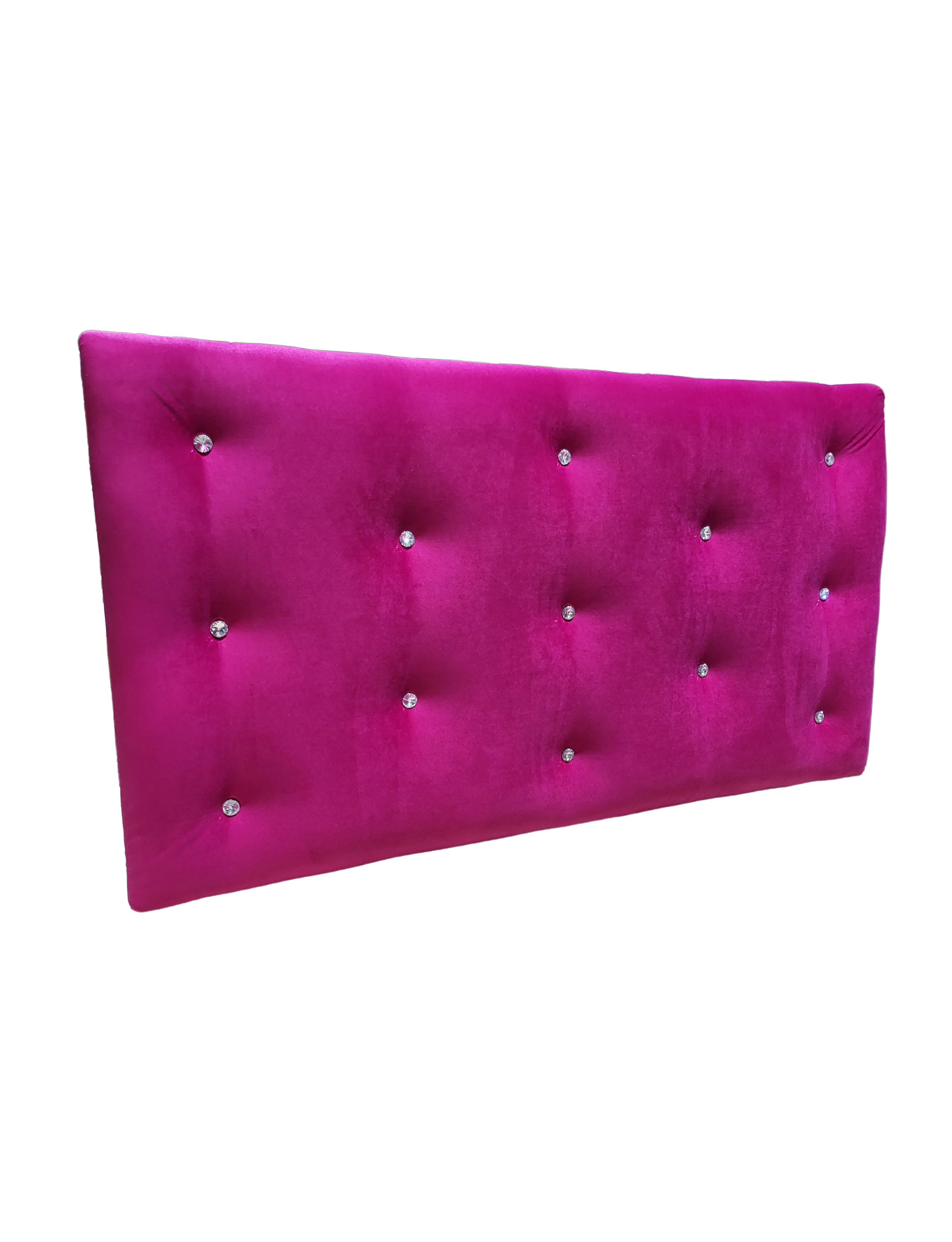 Respaldo 1.5 Plazas Botón Diamante Felpa Muebles Rimar-1