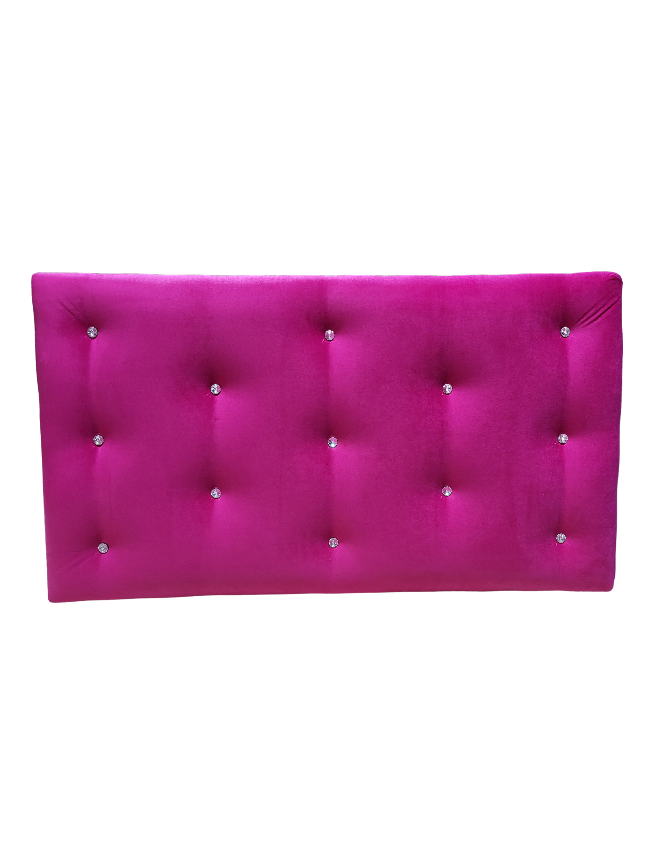 Respaldo 1.5 Plazas Botón Diamante Felpa Muebles Rimar-2