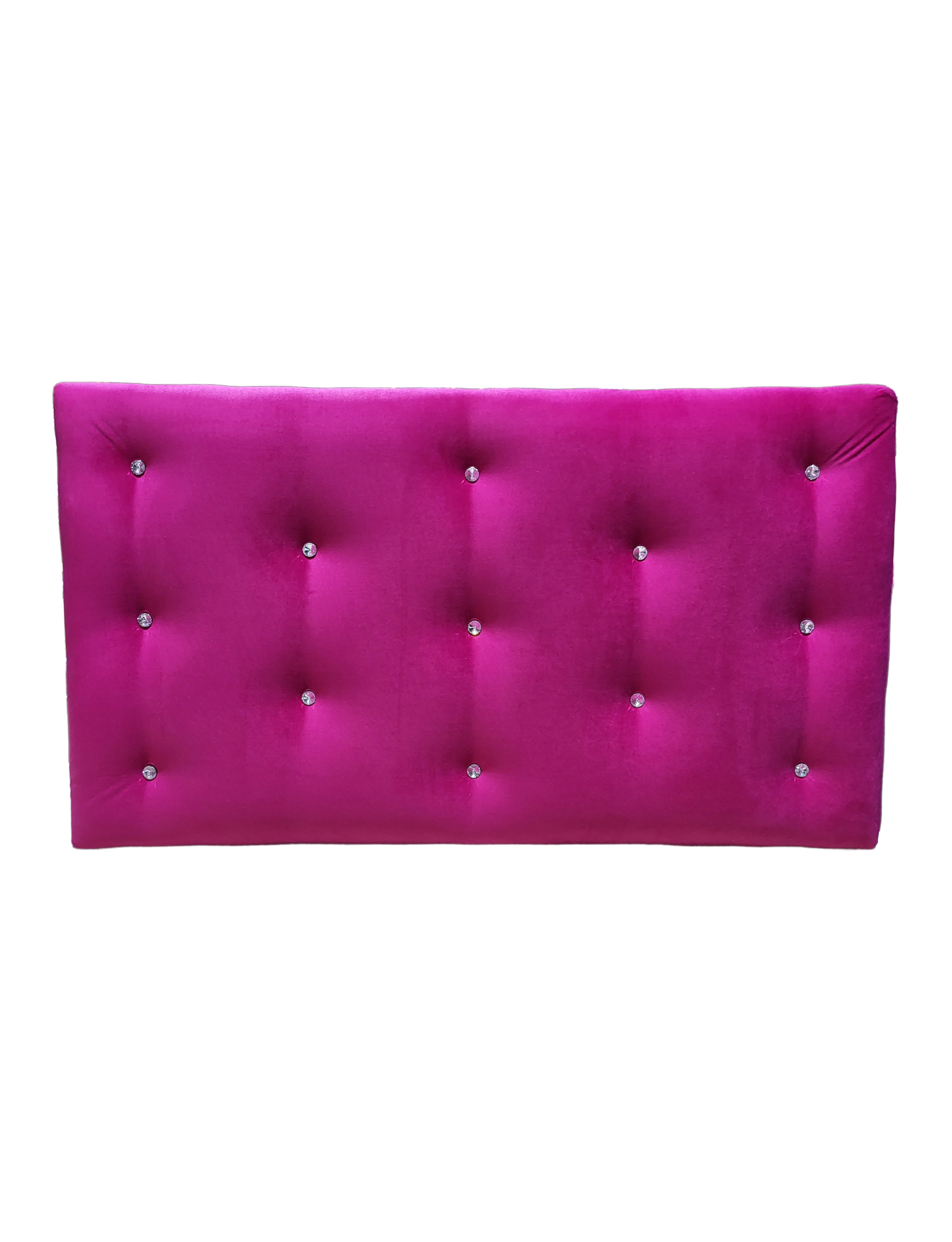 Respaldo 1.5 Plazas Botón Diamante Felpa Muebles Rimar-0