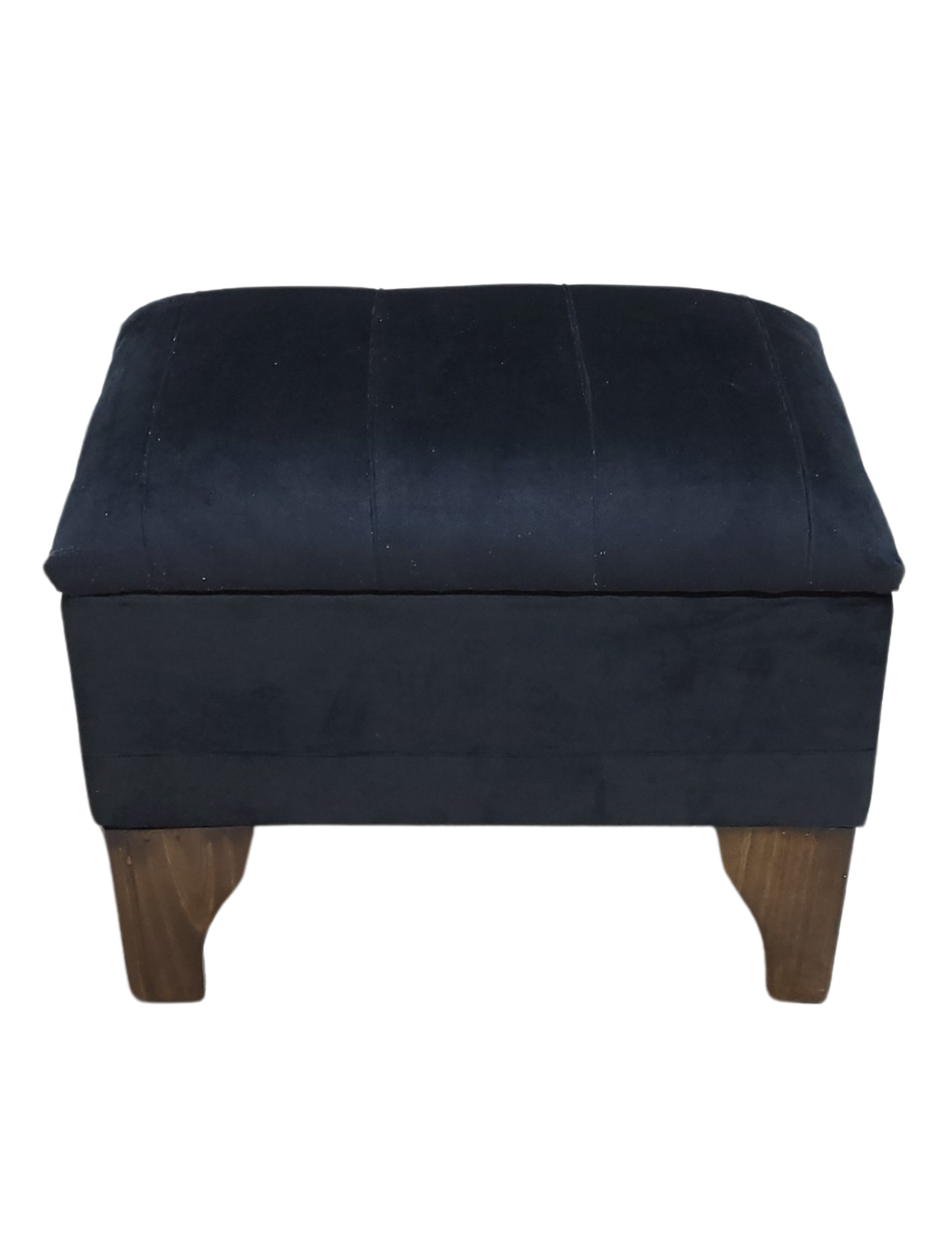 Banqueta Baúl Negro Felpa 60x40x45x20  Muebles Rimar-2