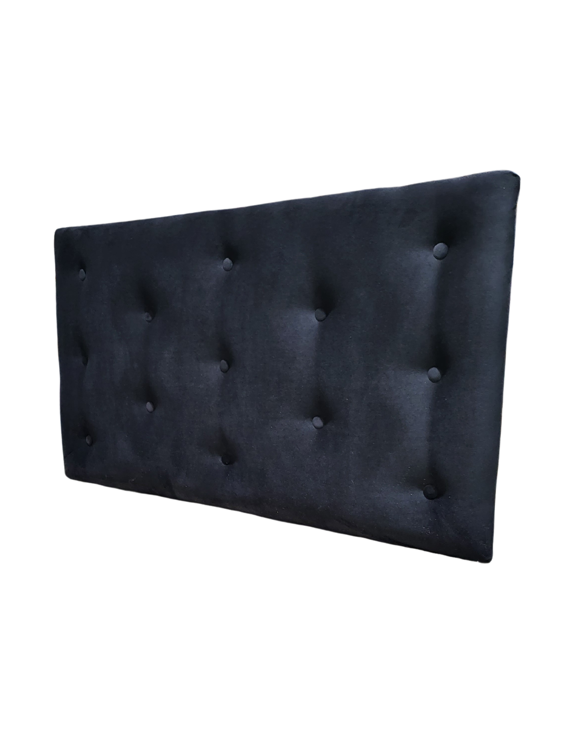 Respaldo 1.5 P Botone Negro Felpa Muebles Rimar-4