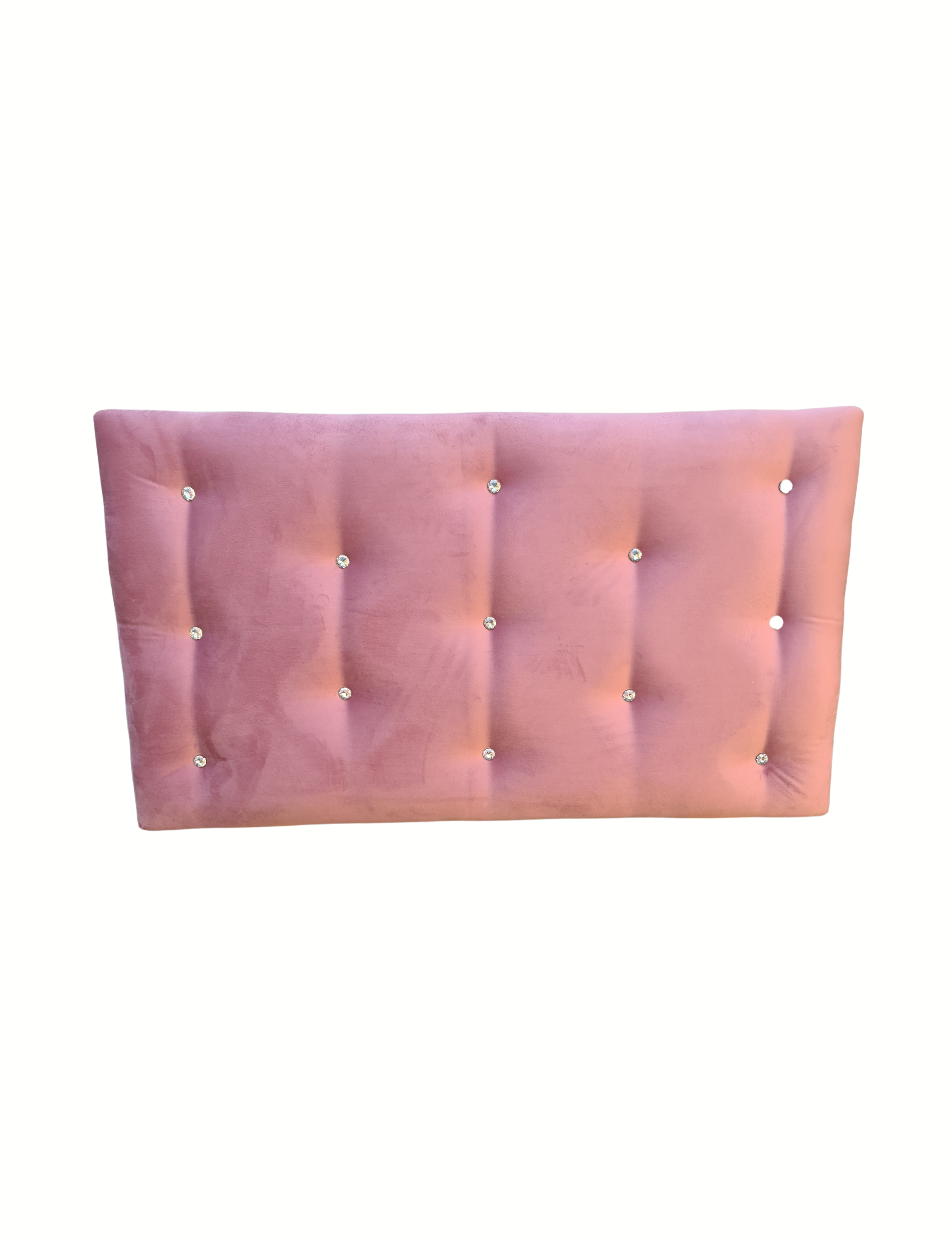 Base 1.5P + Respaldo Botone Palo Rosa Felpa Diamante  Muebles Rimar-3