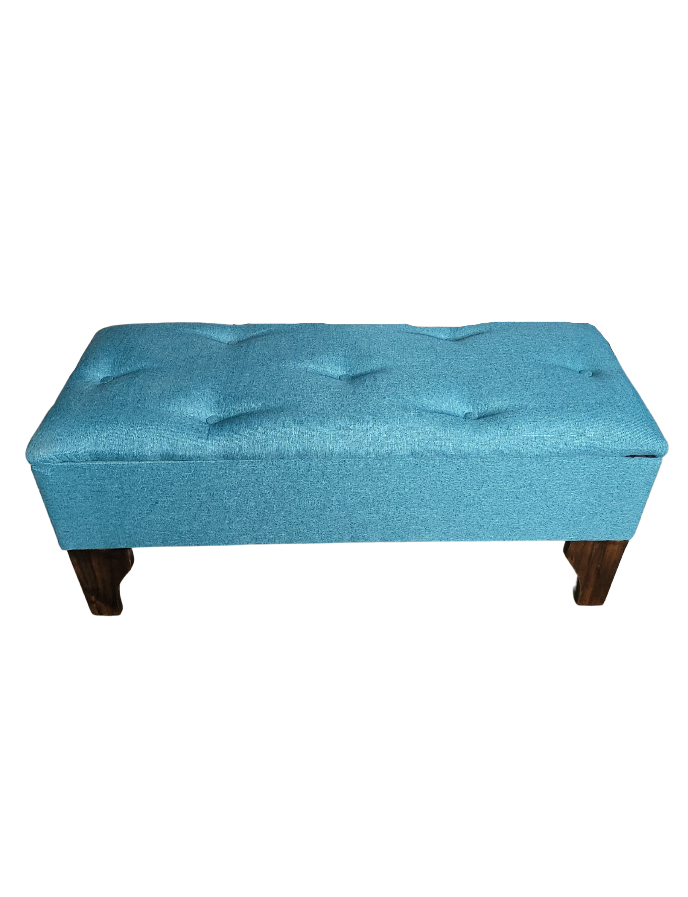 Banqueta Baúl Turquesa Lino Muebles Rimar-3