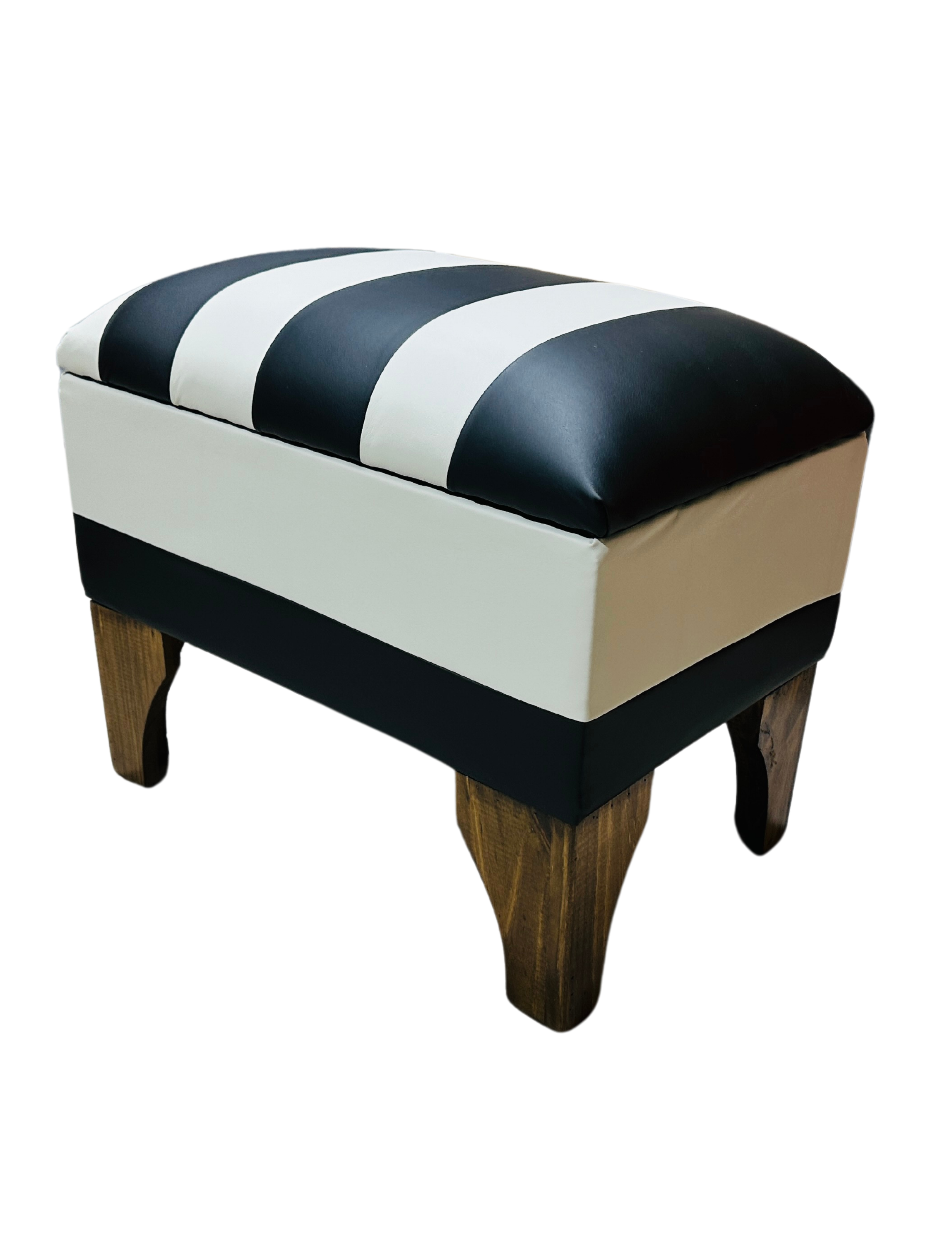 Banqueta Baúl Bicolor Eco cuero 60x40x45x20 Muebles Rimar-2