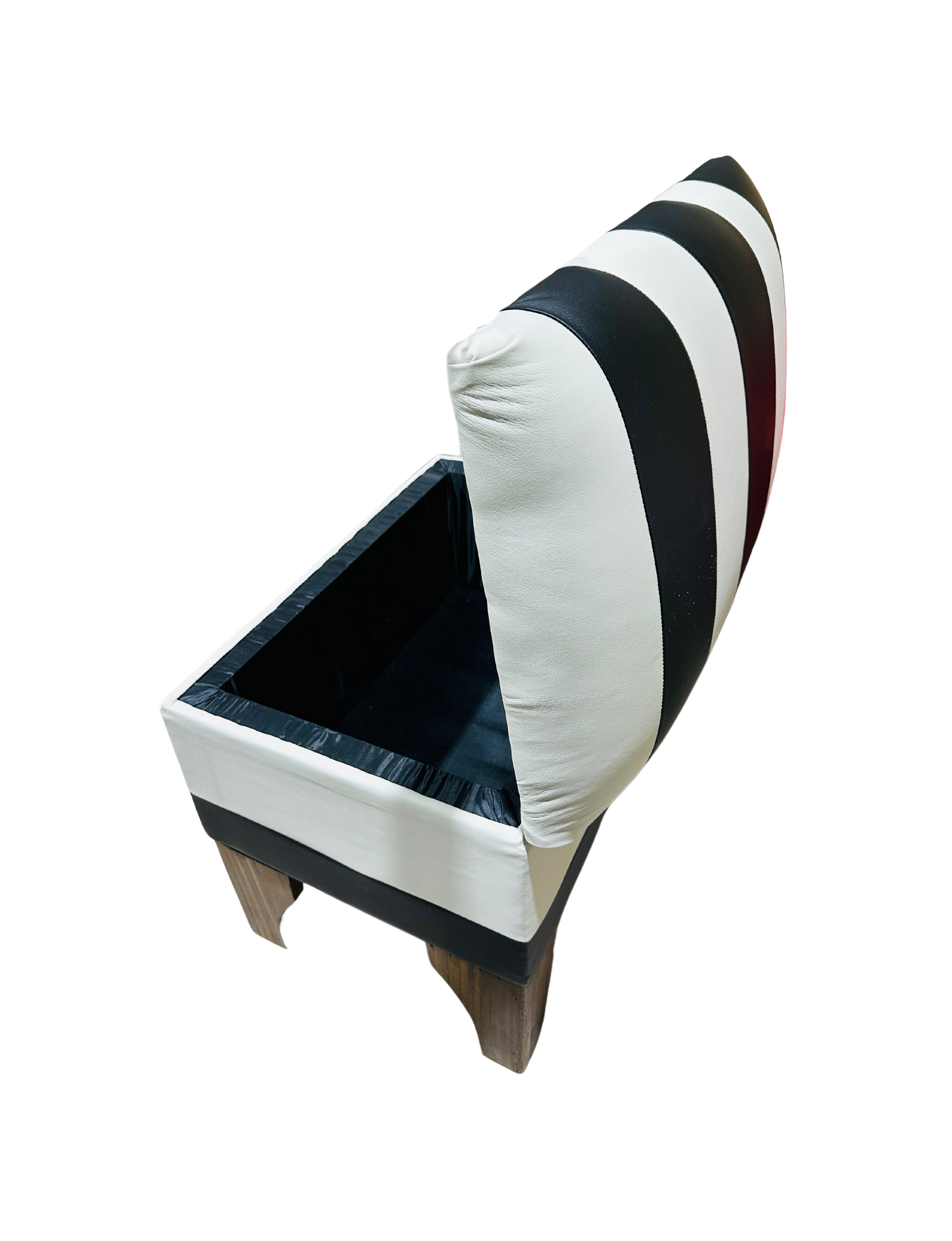 Banqueta Baúl Bicolor Eco cuero 60x40x45x20 Muebles Rimar-5