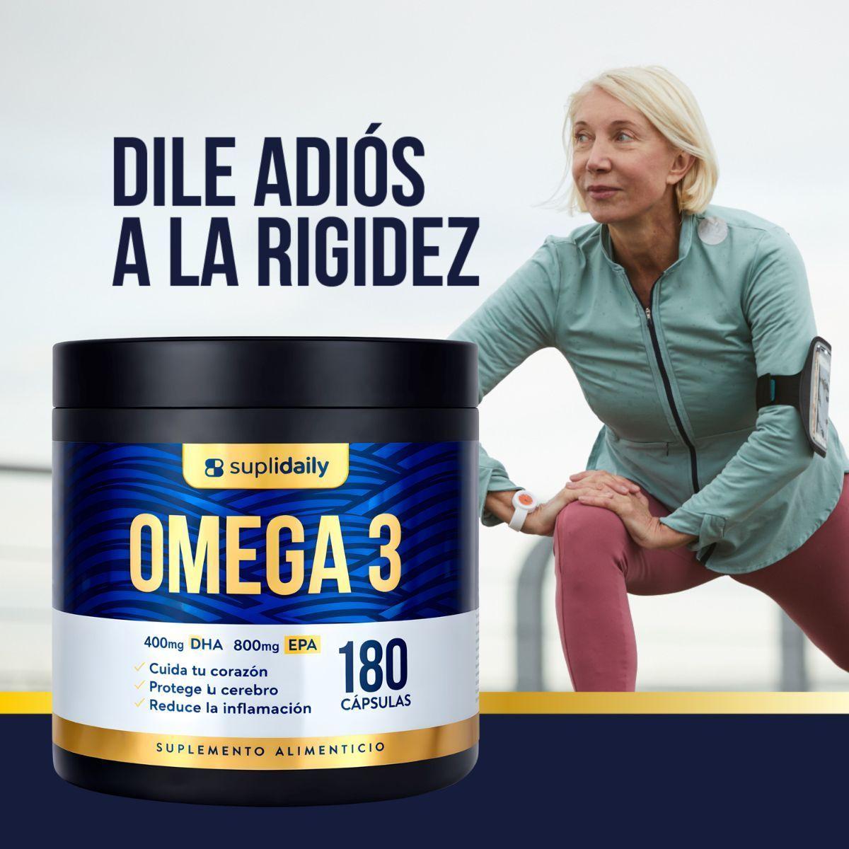 Omega 3 800 EPA 400 DHA SupliDaily 180 Capsulas Alta Pureza Pack x2 Sin Sabor-4