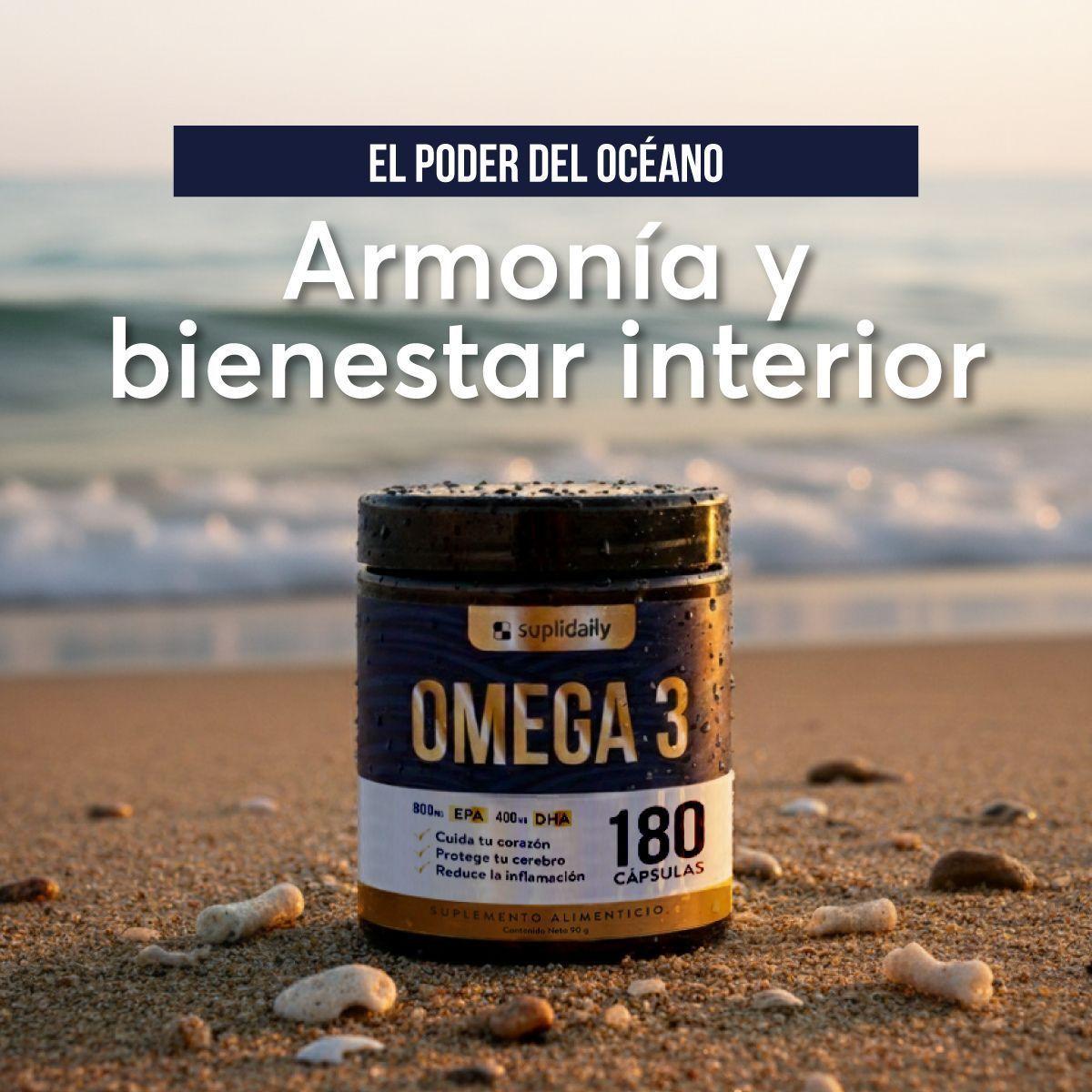 Omega 3 800 EPA 400 DHA SupliDaily 180 Capsulas Alta Pureza Pack x2 Sin Sabor-9