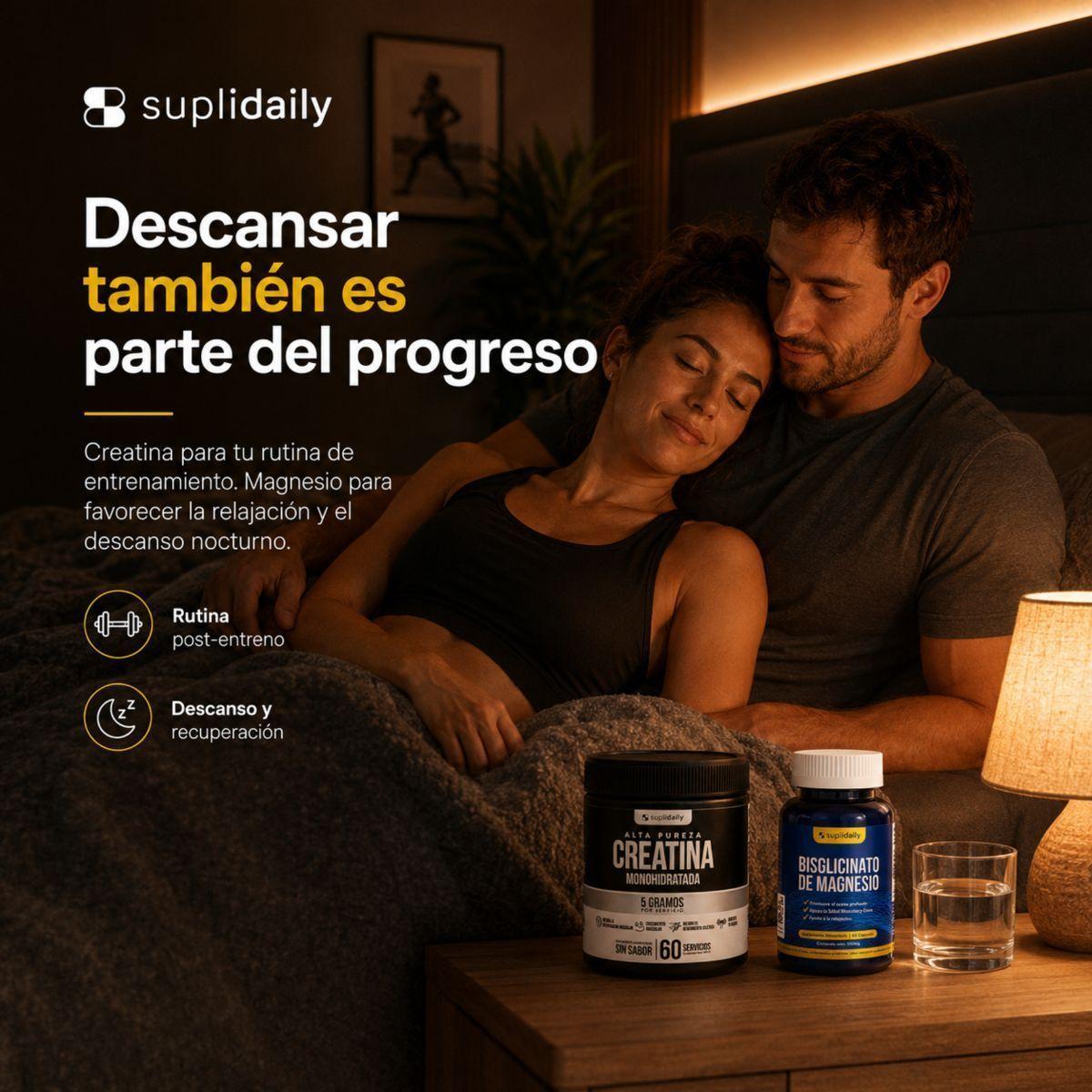 Dúo Fitness Integral: Creatina Monohidratada 300g + Magnesio 60 Cap SupliDaily-6