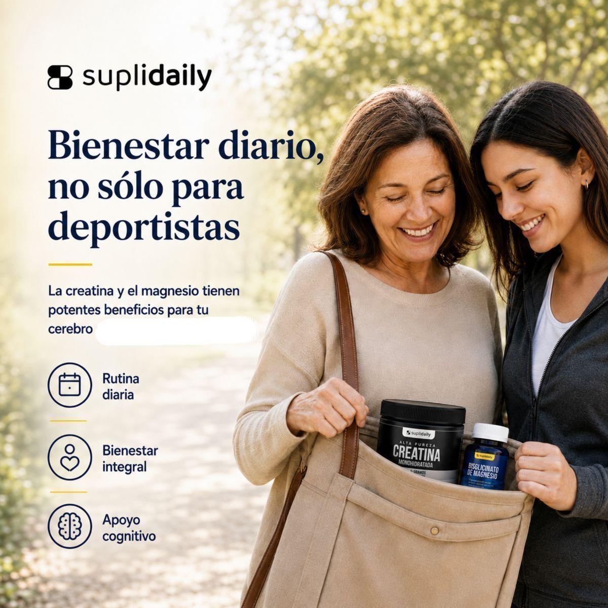 Dúo Fitness Integral: Creatina Monohidratada 300g + Magnesio 60 Cap SupliDaily-8