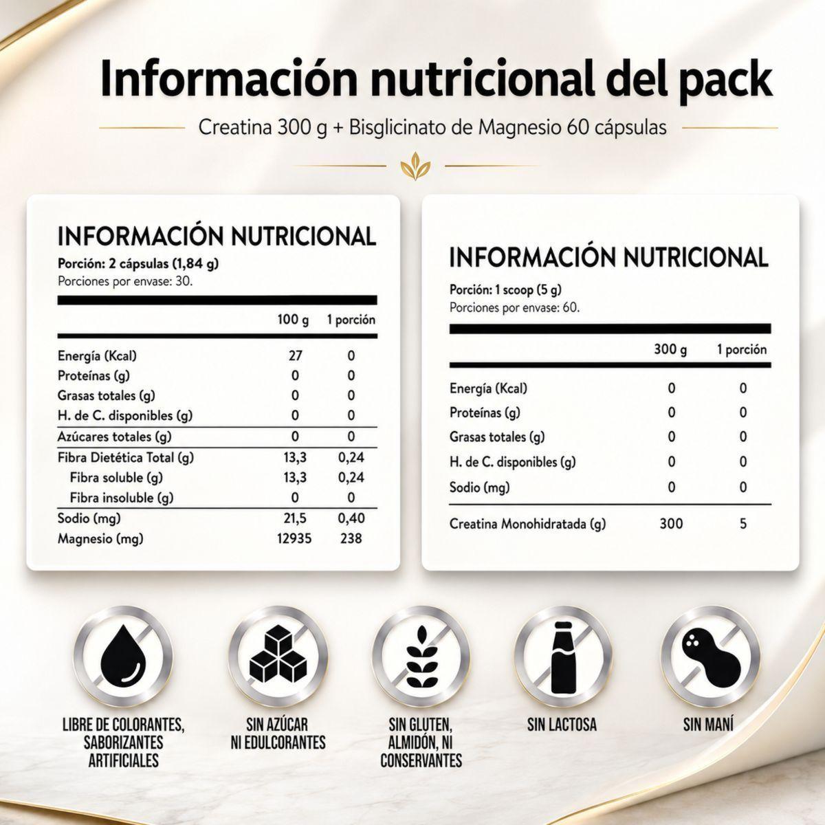 Dúo Fitness Integral: Creatina Monohidratada 300g + Magnesio 60 Cap SupliDaily-9