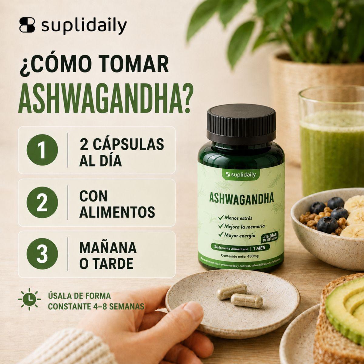 PACK X3 Ashwagandha Premium 450 Mg 135 Porciones Suplidaily-5