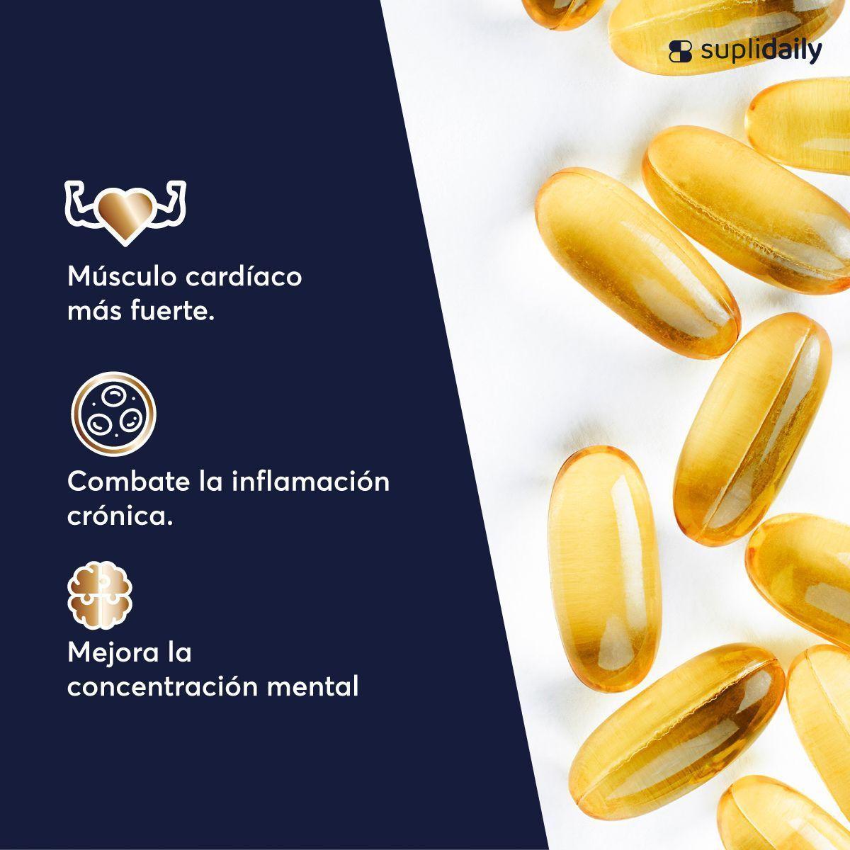 OMEGA 3 SupliDaily 60 cápsulas Alta concentración EPA 800 mg / DHA 400 mg-3