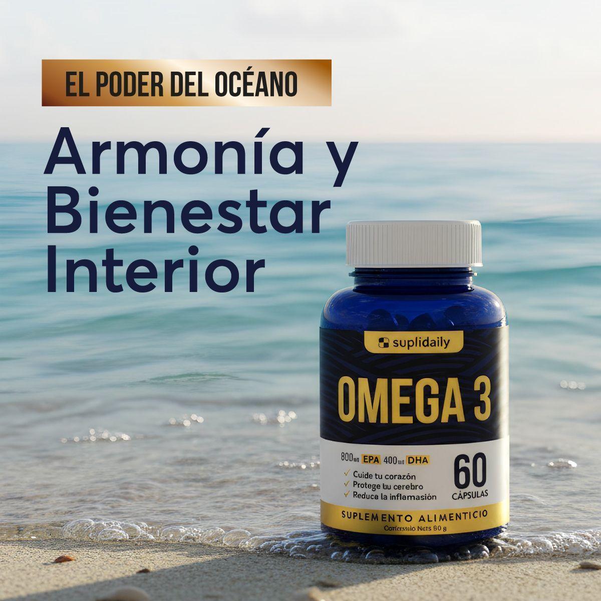 OMEGA 3 SupliDaily 60 cápsulas Alta concentración EPA 800 mg / DHA 400 mg-5