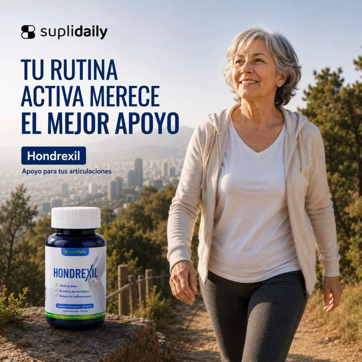 Hondrexil Colageno Suplemento Articular Alta Potencia SupliDaily 60 Caps Pack X2-5