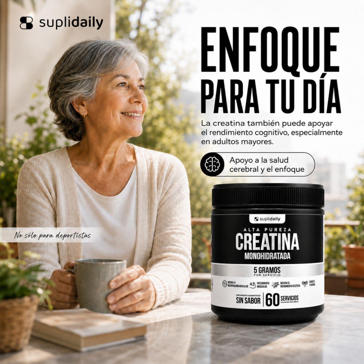 Creatina Monohidratada 100 Pura 300g 60 Porciones Sin Sabor Suplidaily Alta Calidad-7