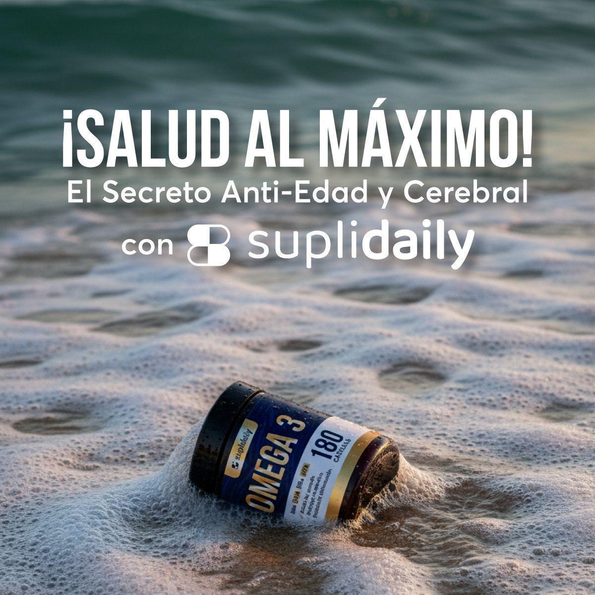 Omega 3 800 EPA 400 DHA SupliDaily 180 Capsulas Alta Pureza Sin Sabor-9