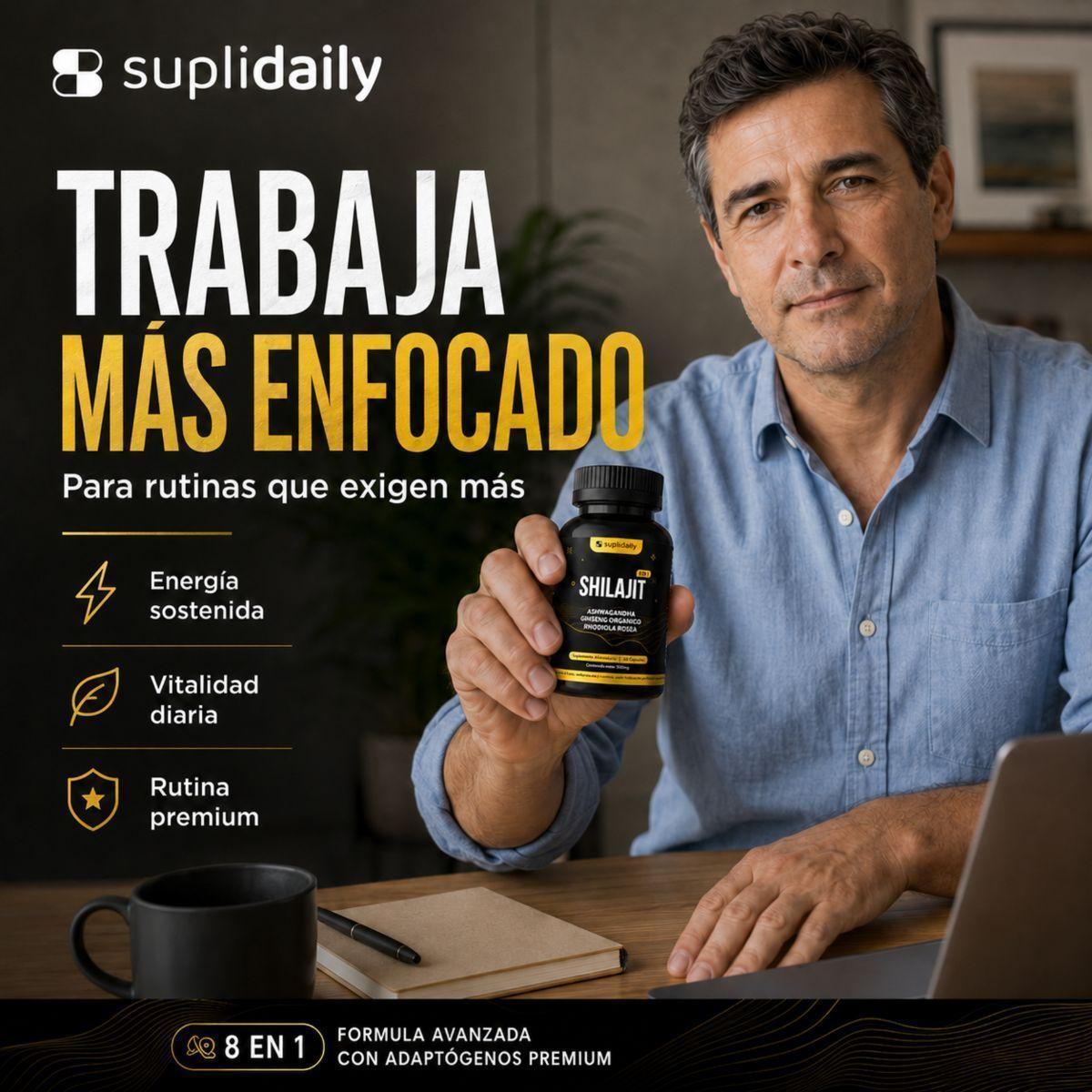 Shilajit 8 En 1  Puro Himalaya Energía Rendimiento Pack X2 Vitalidad 120 Cáp-3