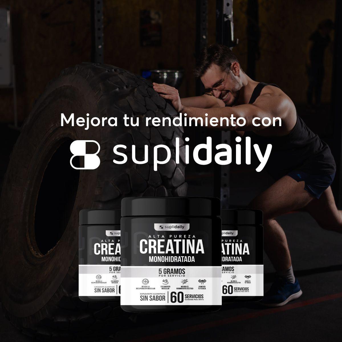 Pack 3 Creatina Monohidrato 100 Pura SupliDaily 900g 180 Porciones Sin Sabor Alta Calidad-8