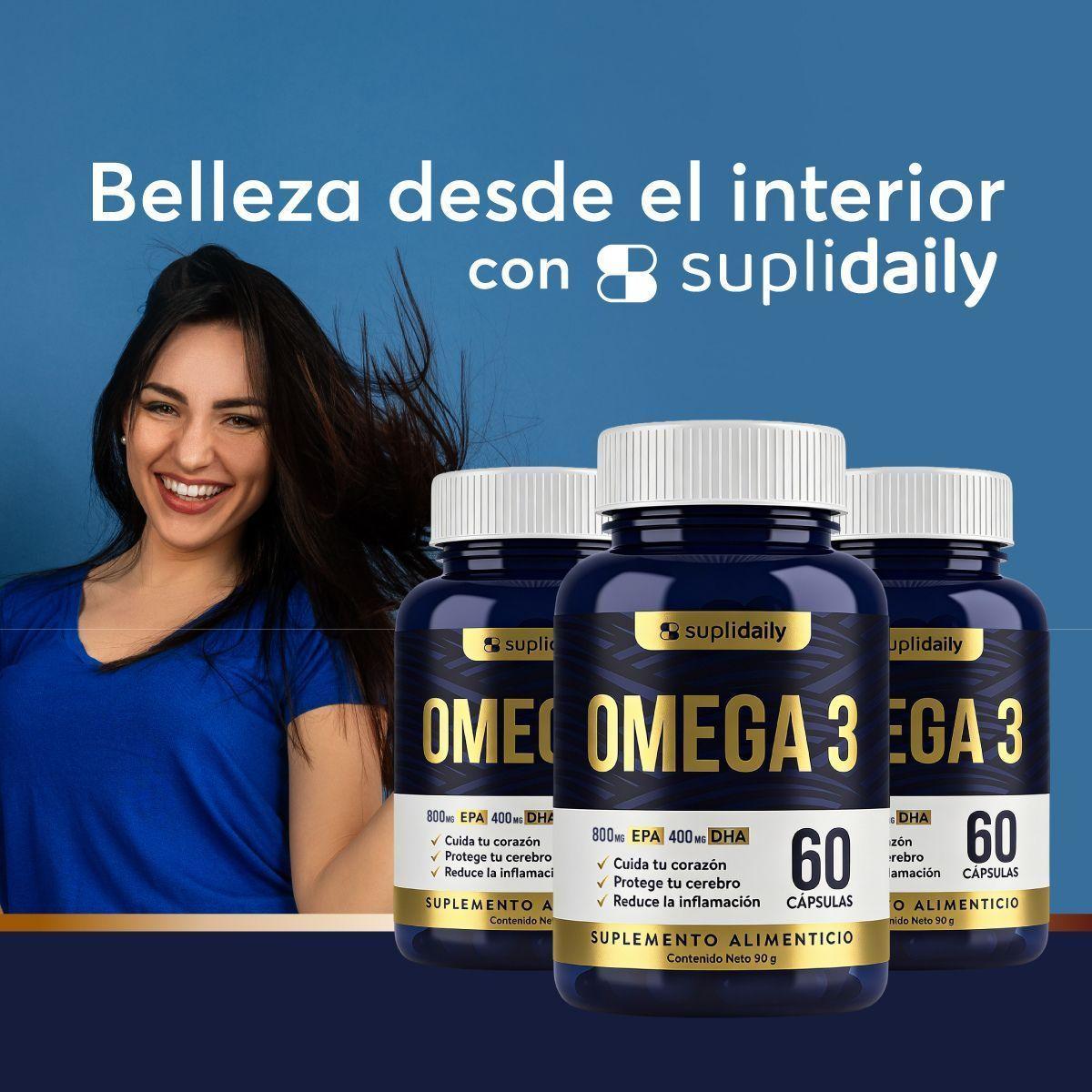 OMEGA 3 SupliDaily 120 cápsulas Alta concentración EPA 800 mg / DHA 400 mg-6