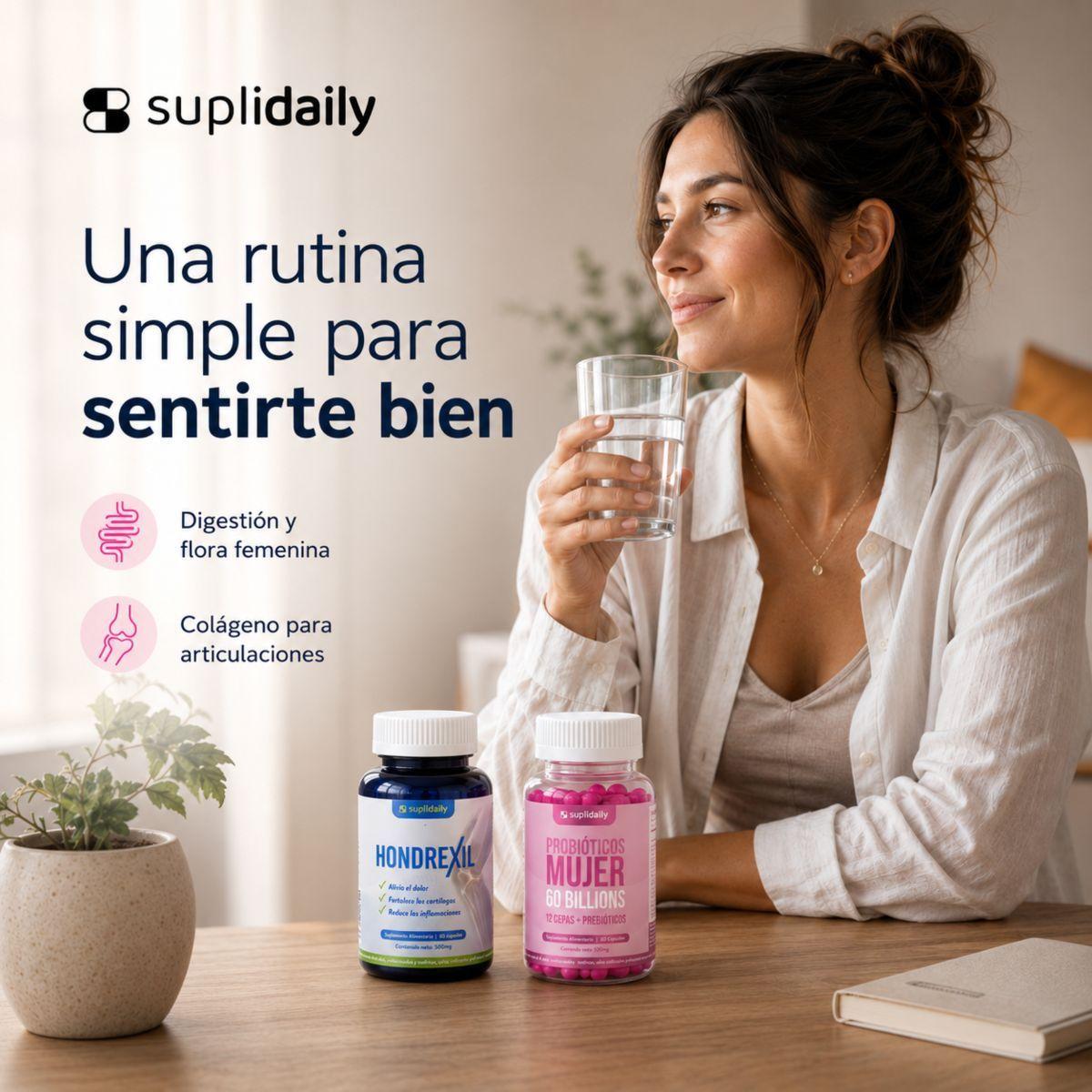 Pack Bienestar Femenino Probi ticos 60 Cap Y Col geno Hondrexil 60 Cap SupliDaily-7