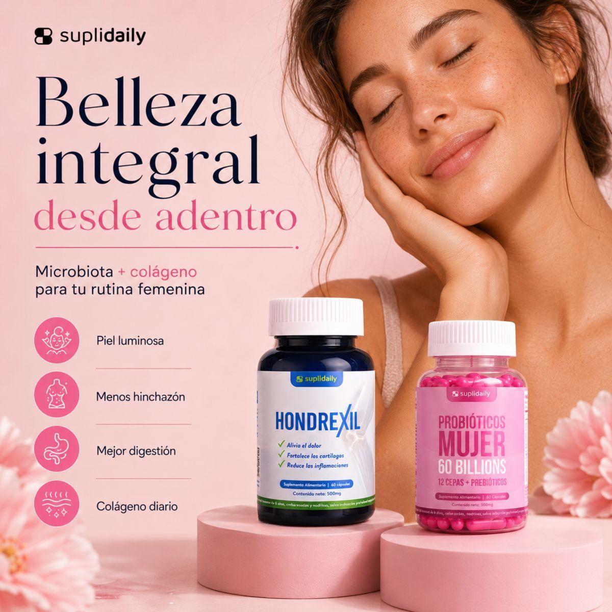 Pack Bienestar Femenino Probi ticos 60 Cap Y Col geno Hondrexil 60 Cap SupliDaily-8