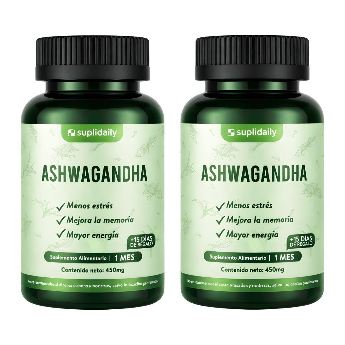 PACK X2 Ashwagandha Premium 450 Mg  90 Porciones Suplidaily-0