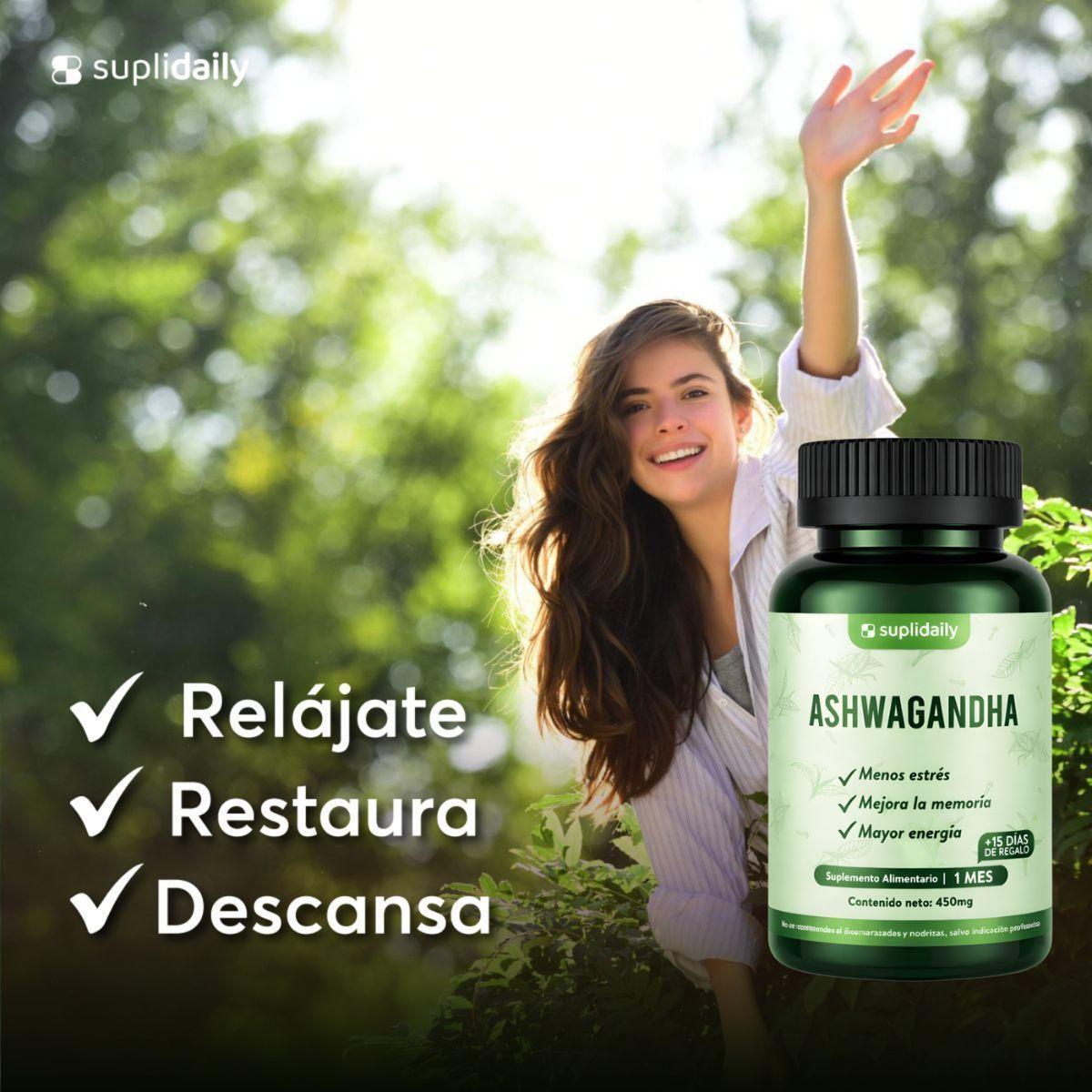 PACK X2 Ashwagandha Premium 450 Mg  90 Porciones Suplidaily-5