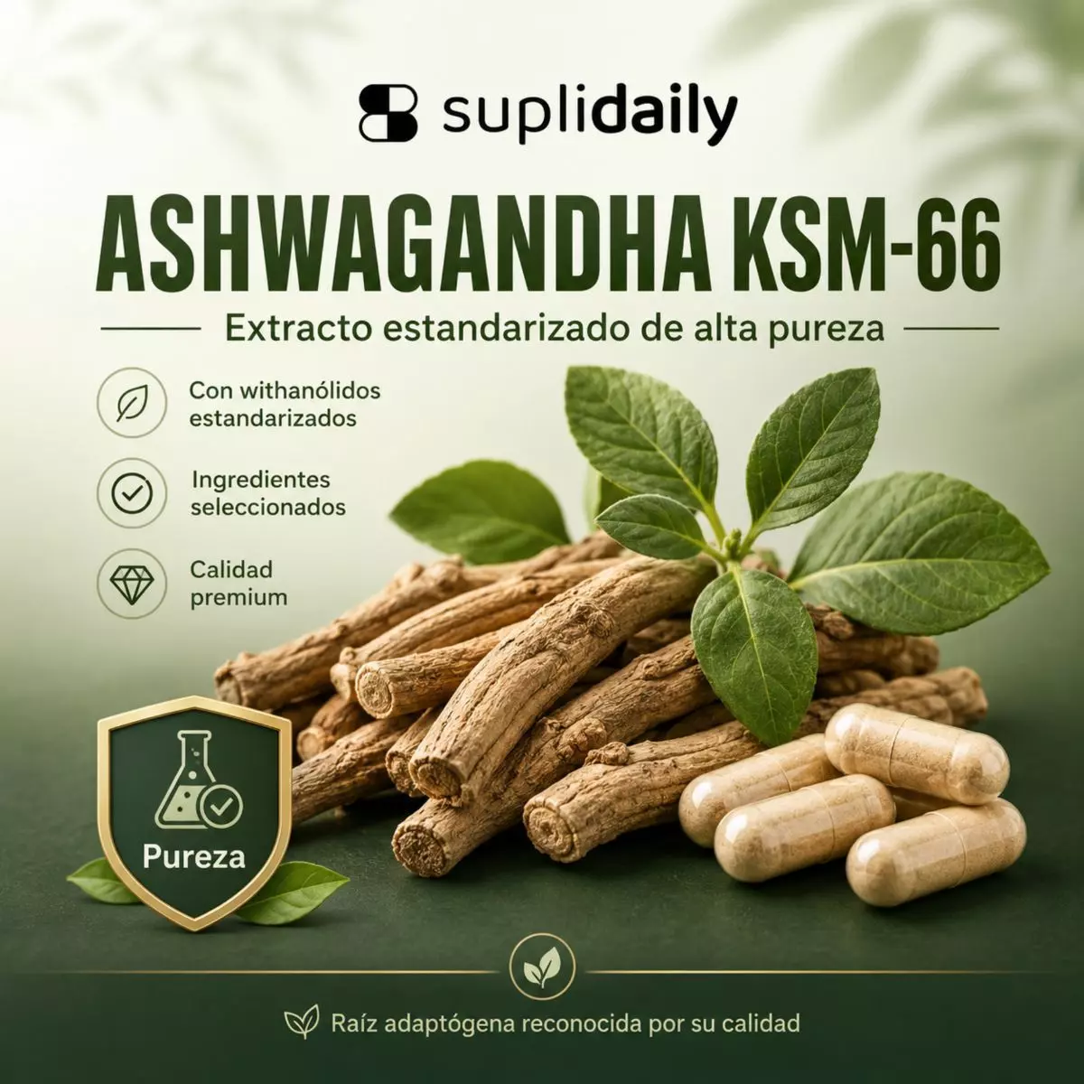 PACK X2 Ashwagandha Premium 450 Mg  90 Porciones Suplidaily-3