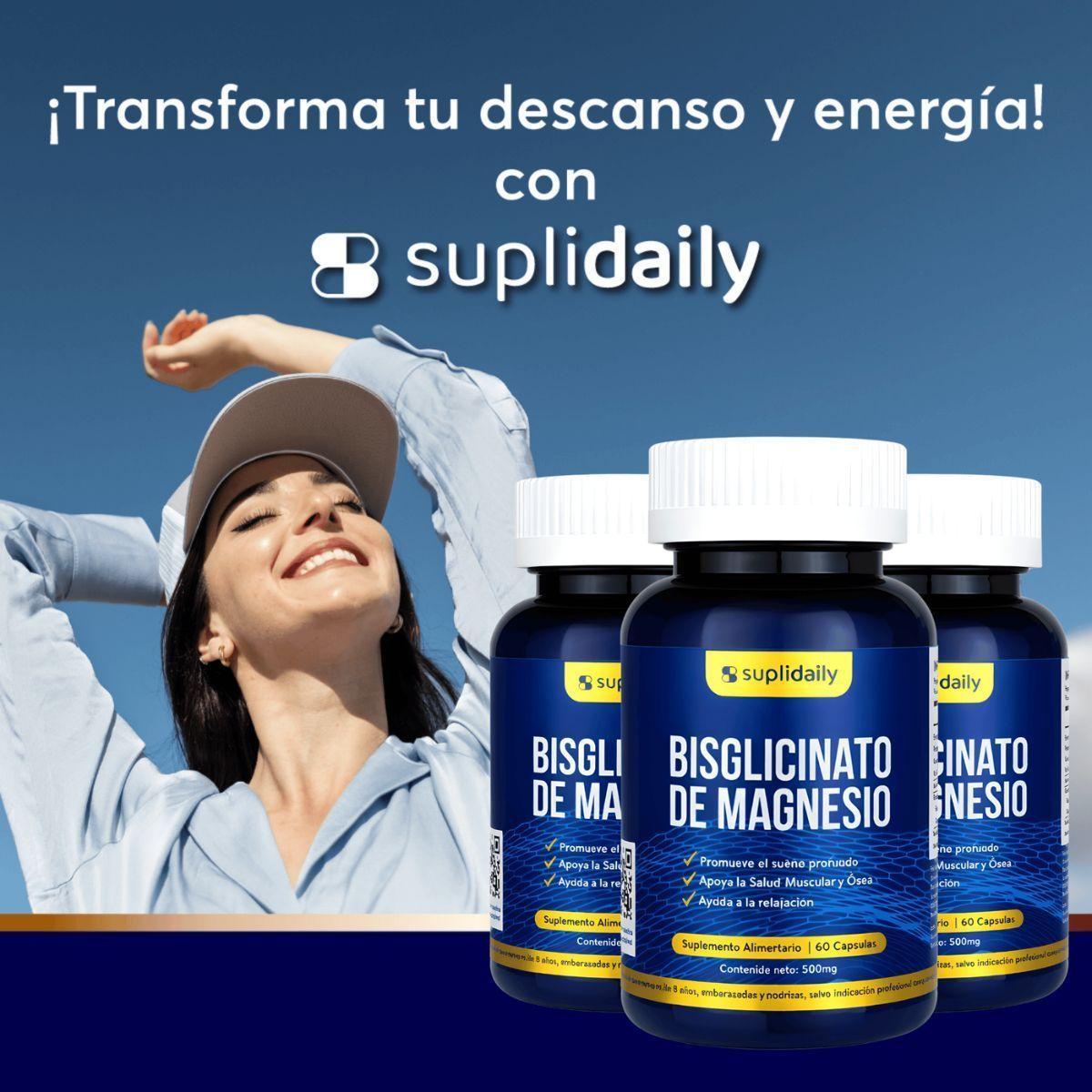 Bisglicinato de Magnesio Alta Absorción 120 Cápsulas Relajación Muscular-2