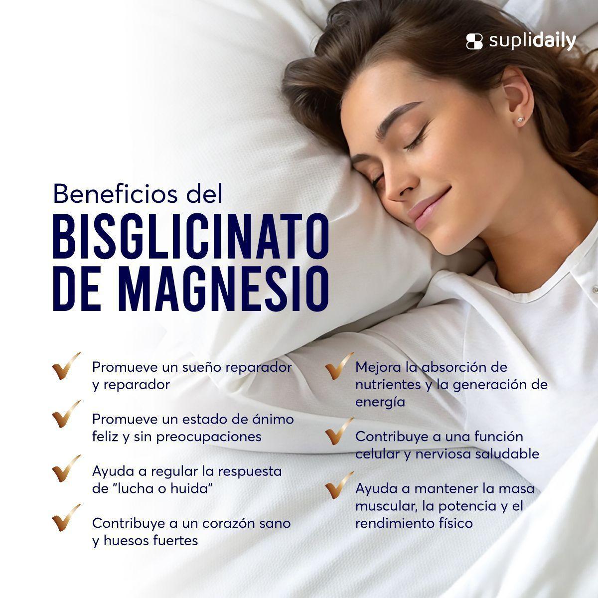 Bisglicinato de Magnesio Alta Absorción 120 Cápsulas Relajación Muscular-4