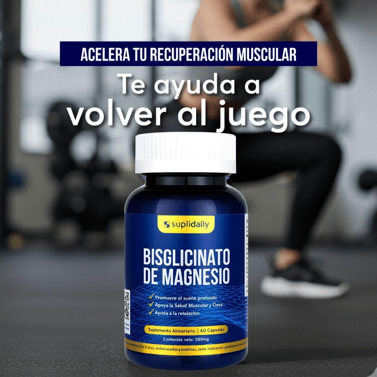 Bisglicinato de Magnesio Alta Absorción 120 Cápsulas Relajación Muscular-5