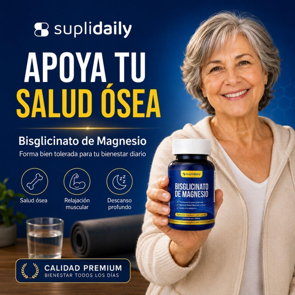 Bisglicinato de Magnesio Alta Absorción 120 Cápsulas Relajación Muscular-4