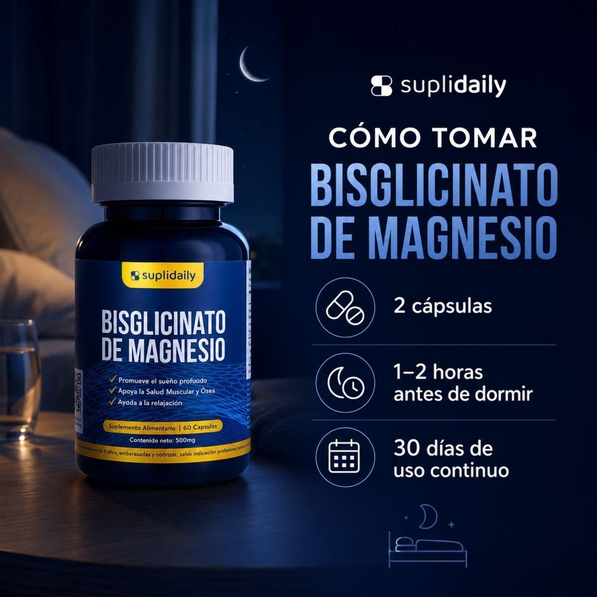 Bisglicinato de Magnesio Alta Absorción 120 Cápsulas Relajación Muscular-7