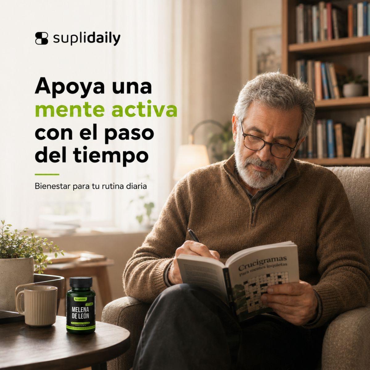 Melena De León SupliDaily 505mg 60 Caps Con Piperina Alta Potencia -2