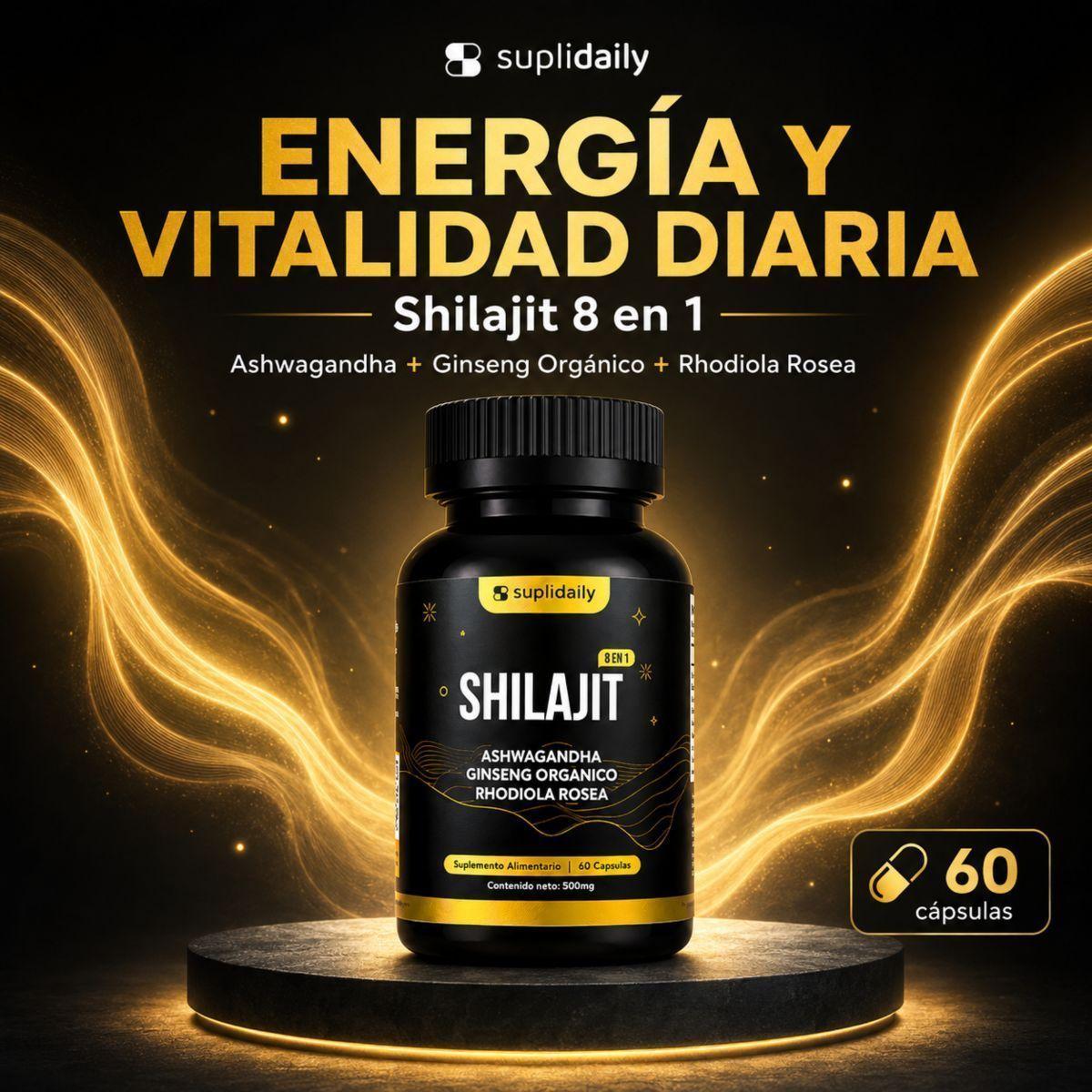 Shilajit 8 En 1 Puro Himalaya Energía Rendimiento Pack X3 Vitalidad 180 Cáp-7