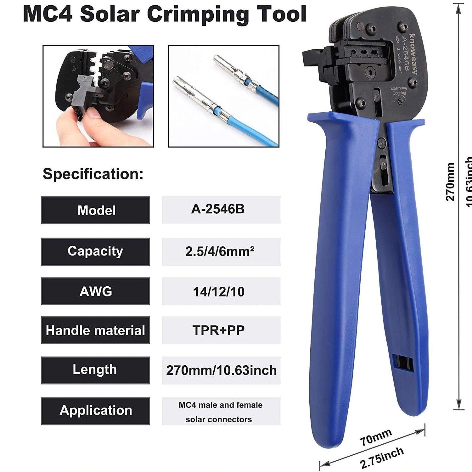 Crimper A-2546b Para Conector Solar Mc4-4