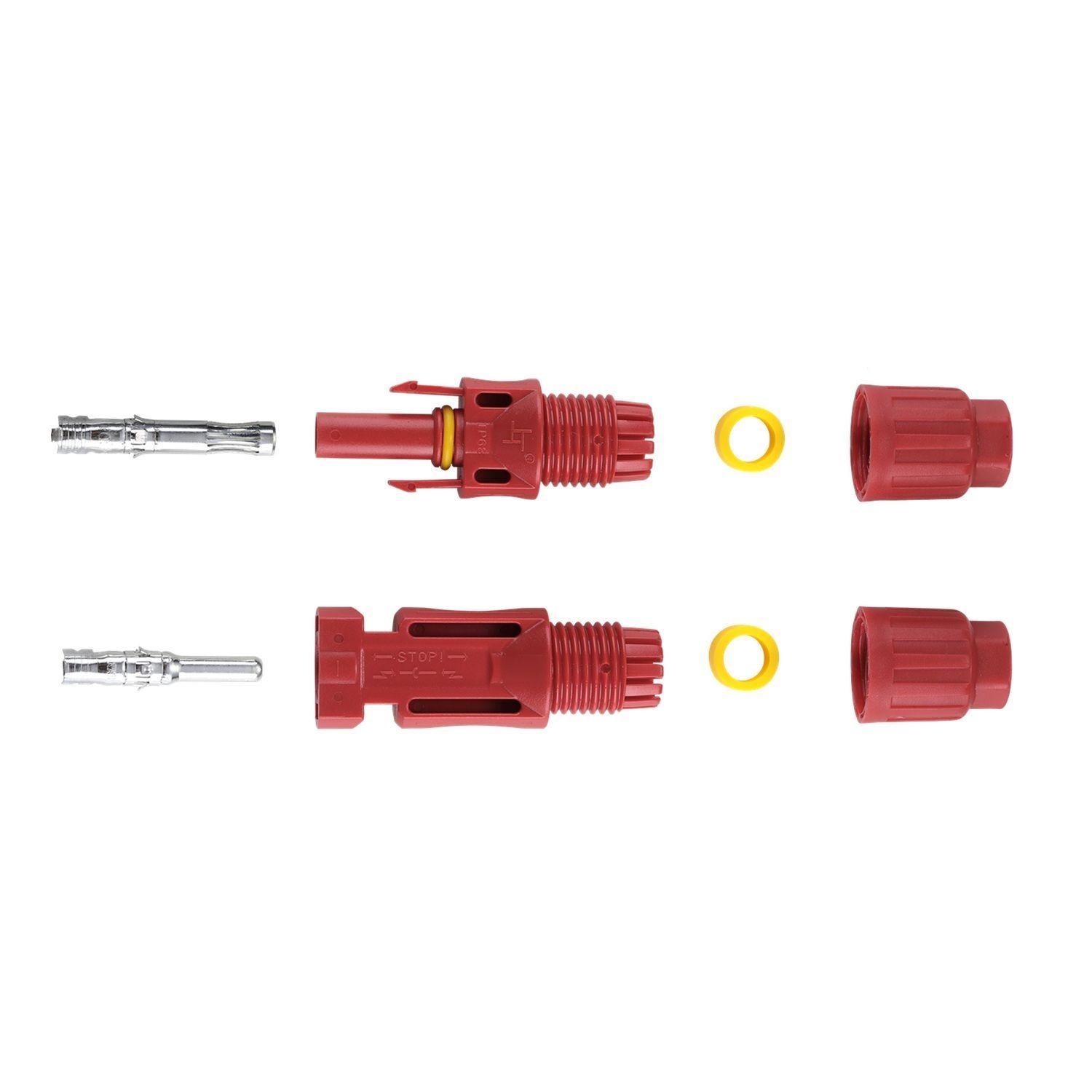 Par Conector MC4 Rojo PV para Panel Solar Macho/Hembra-2