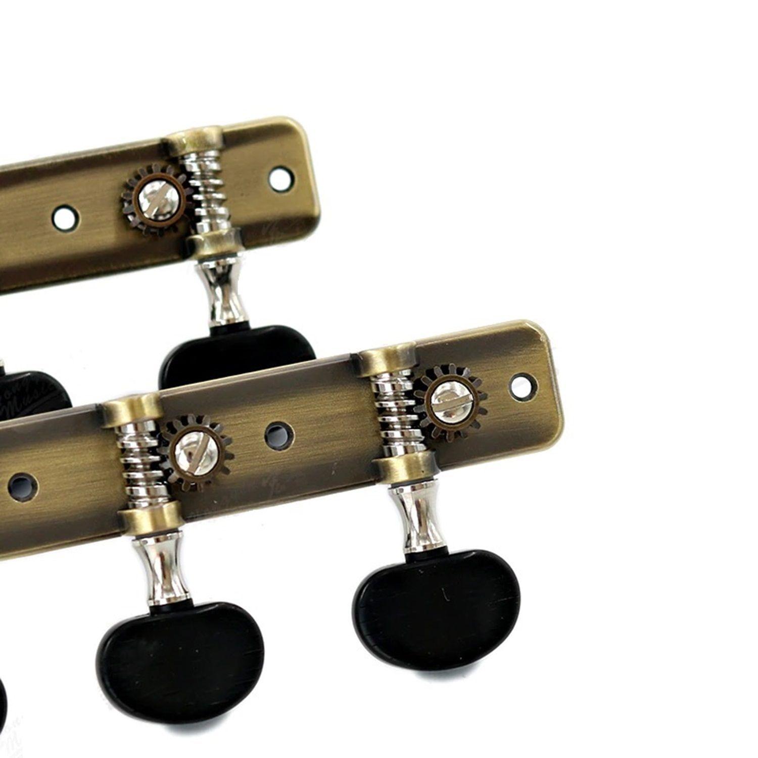 Clavijero Negro Envejecido Para Guitarra Clásica-2