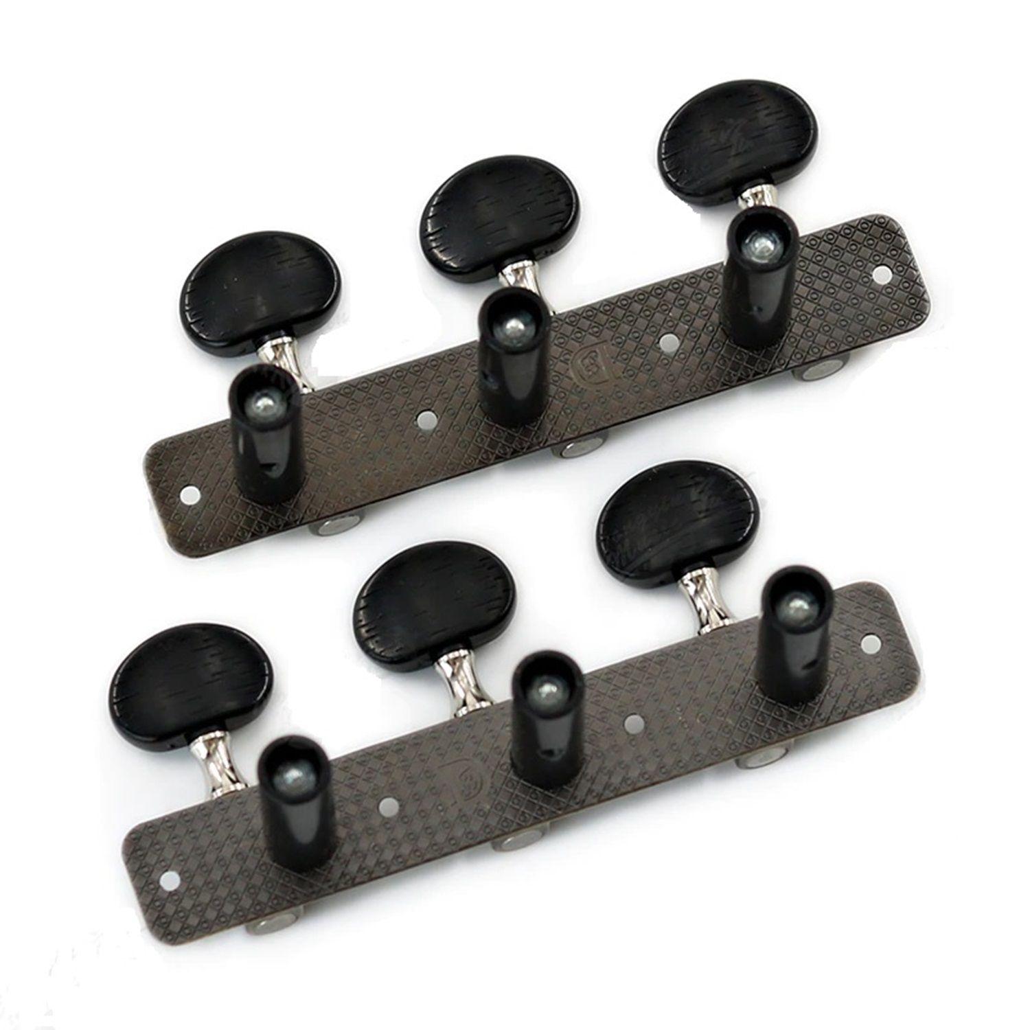 Clavijero Negro Envejecido Para Guitarra Clásica-3