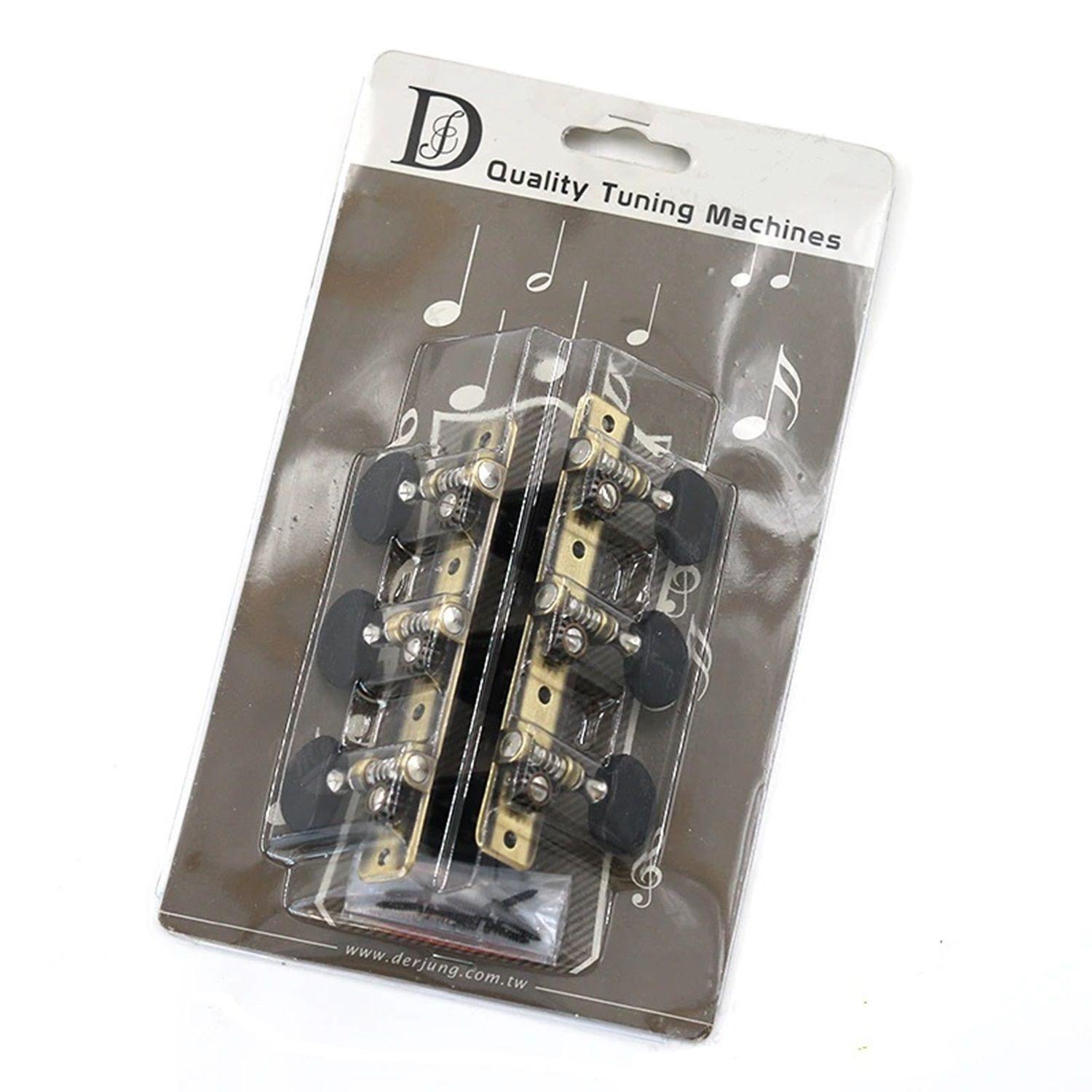 Clavijero Negro Envejecido Para Guitarra Clásica-4