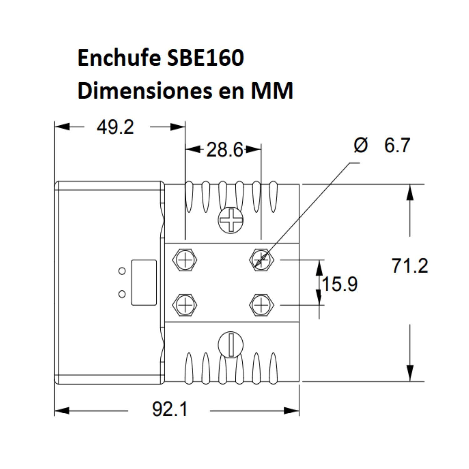 Conector Baterías Smh Sbe160 160a Gris C/pines De Señal Aux-5