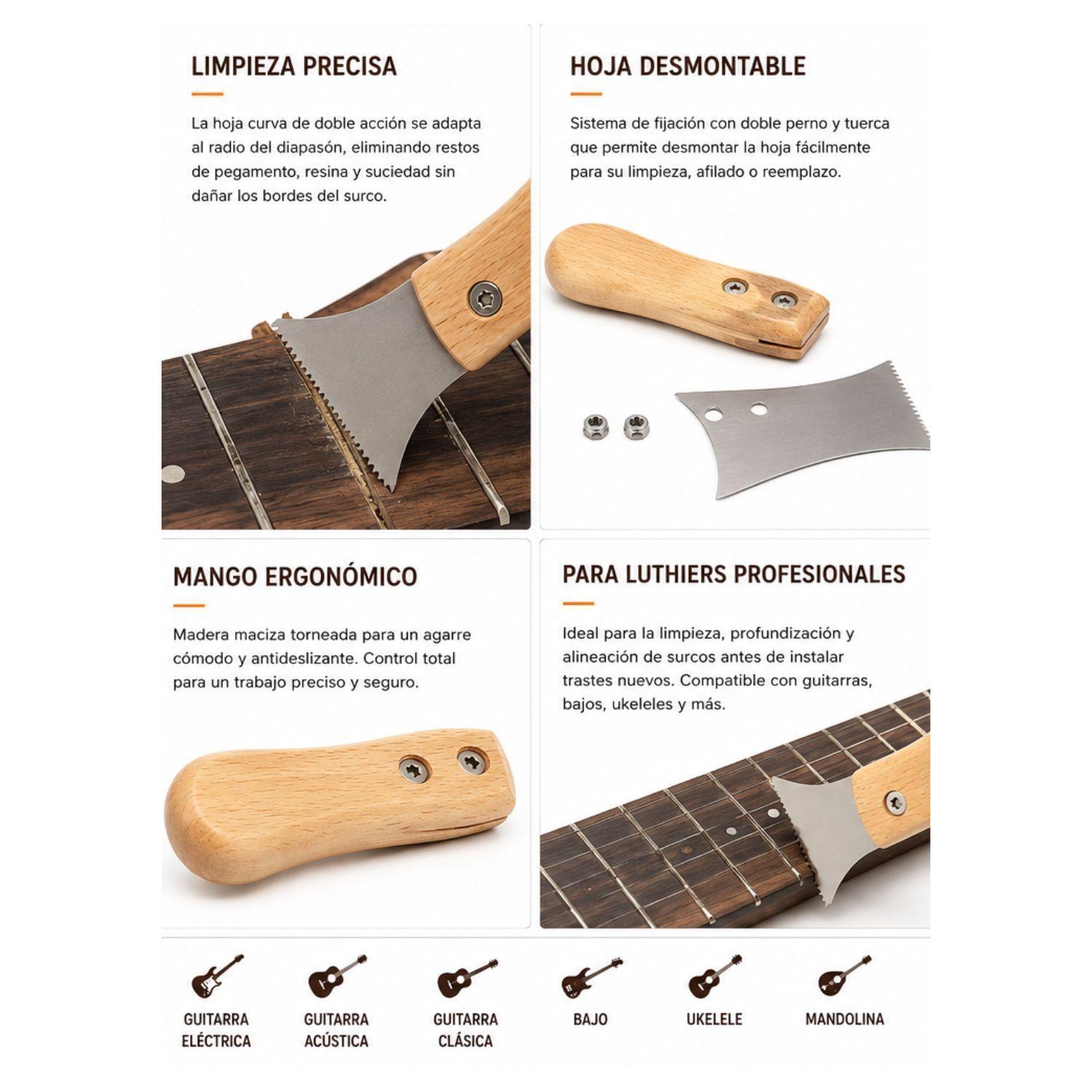 Sierra de Limpieza para Surco de Traste Luthier Lb20-2