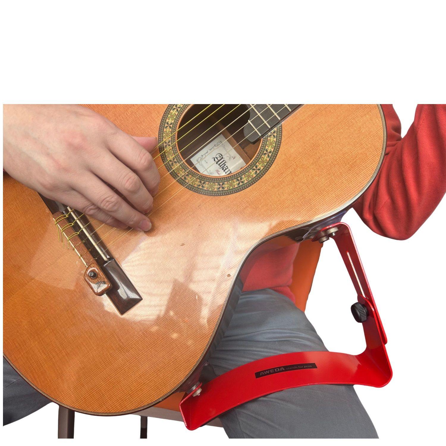 Soporte Elevador de Guitarra modelo conservatorio Rojo-3
