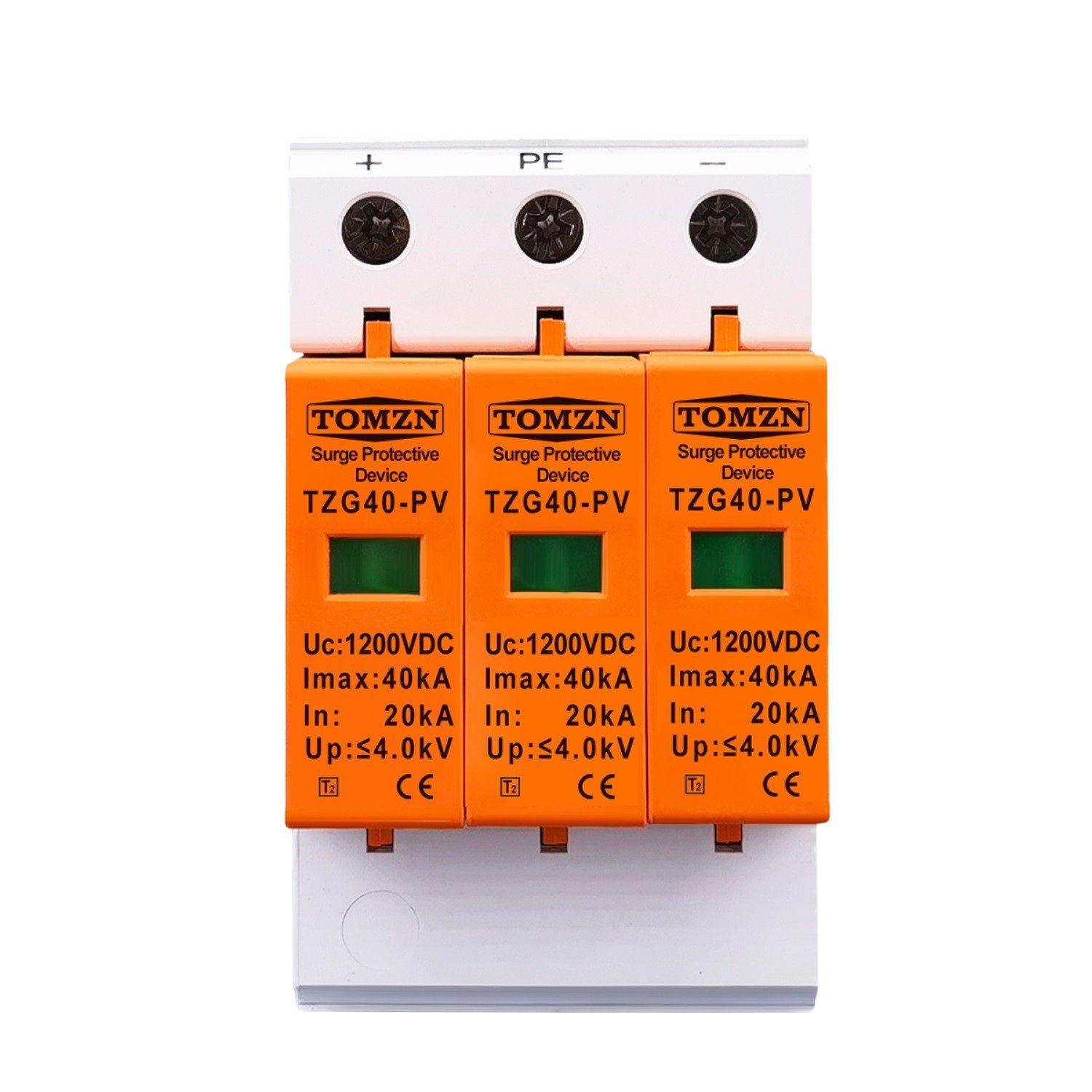 Protector Sobretensión SPD 3P 1000VDC 40ka Solar Tomzn PV-0
